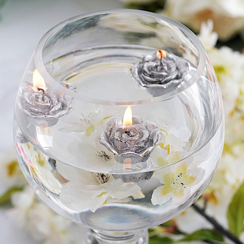 12-Pack Mini Rose Flower Floating Candles - 1 Inch Wide - Romantic Wedding, Bath, Party & Home Decor Candles for Table Centerpieces, Spa, Pool & Special Occasions