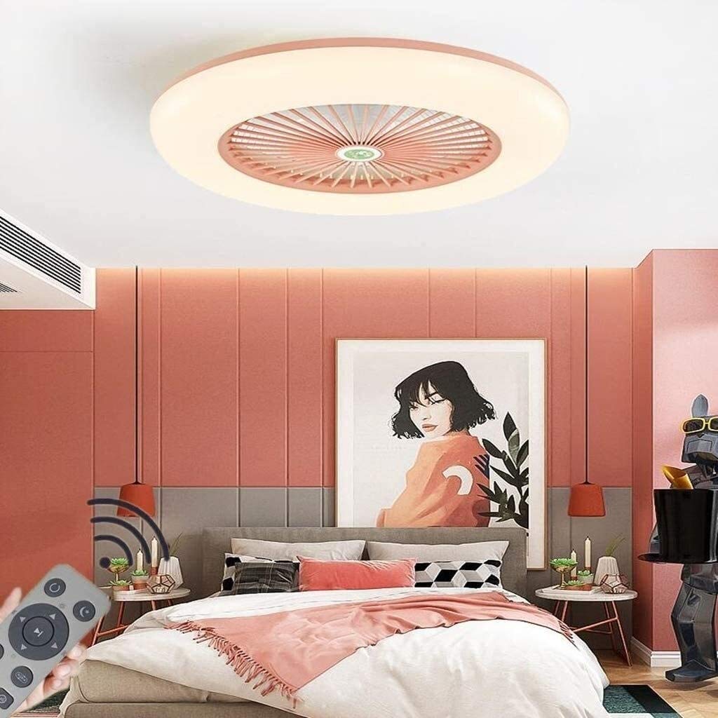 DLGGO 55CM LED Ceiling Fan with Light - Modern Dimmable Ultra-Thin Invisible Chandelier, 32W Adjustable Speed Ultra-Quiet Fan for Bedroom, Living Room, Dining Room - Perfect for Home Cooling and Stylish Lighting