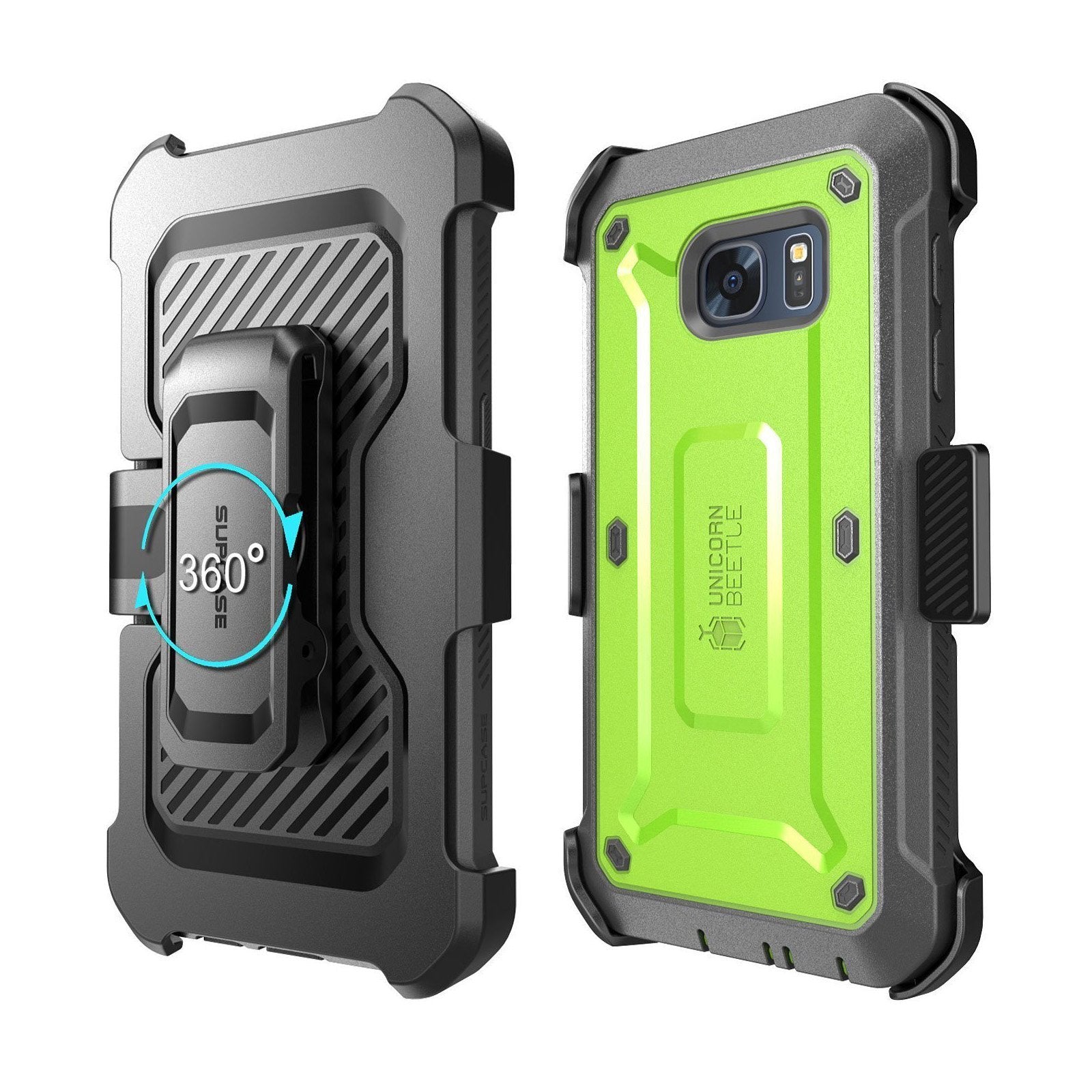 Samsung Galaxy S7 Unicorn Beetle Pro Full-Body Rugged Holster Case - Heavy Duty Protection with Built-in Screen Protector - Perfect for Outdoor, Construction & Extreme Sports Use (Green)