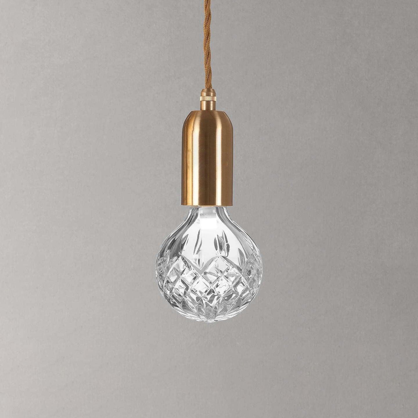 Crystal Bulb Pendant Light - Elegant Glass Ceiling Lighting Fixture for Dining Room, Kitchen Island & Bedroom Decor