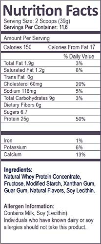 Whey Protein Powder for Ice Cream & Smoothies - Dairy, Cholov Yisroel Certified - 1 Pound | Perfect for Post-Workout Recovery & Healthy Desserts