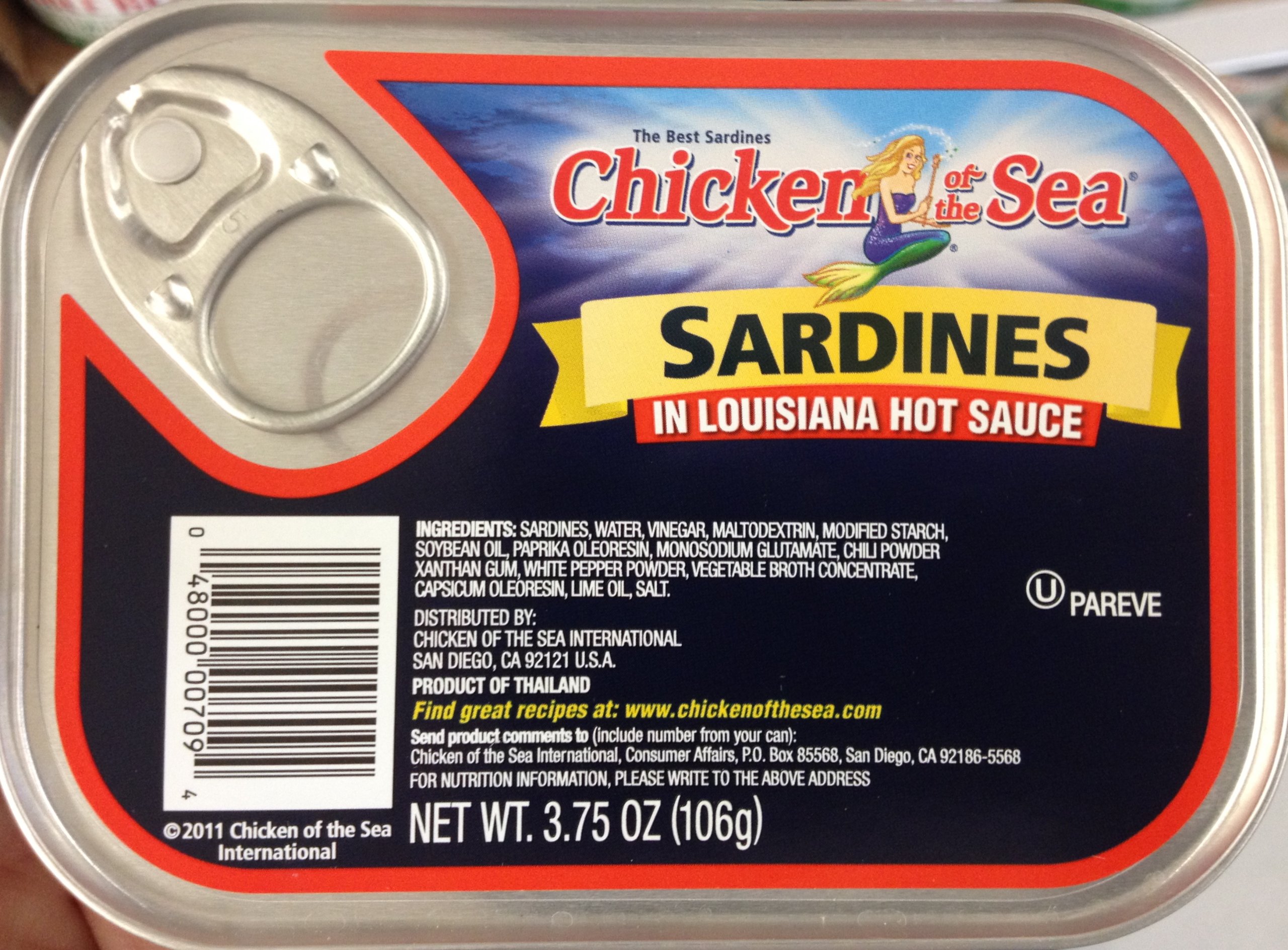 Premium Chicken of the Sea Sardines in Spicy Louisiana Hot Sauce - 3.75oz Cans (Pack of 18) | High-Protein Snack for Keto, Paleo & Camping Meals