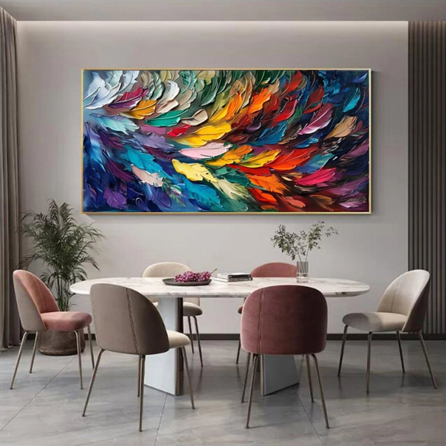 Abstract Painting #AB 312 - Modern Wall Art for Living Room, Bedroom & Office Decor | Large Canvas Artwork for Home & Commercial Spaces