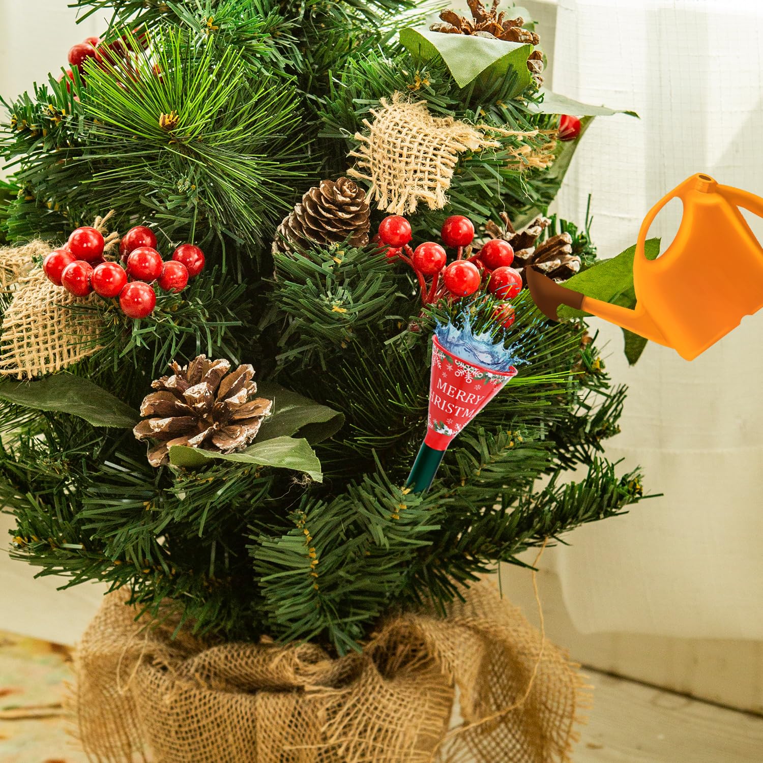 **Christmas Tree Watering System - 39in Xmas Tree Watering Funnel & Tool for Indoor & Outdoor Trees | Easy Holiday Tree Care & Maintenance**    *(Use Case: Perfect for hassle-free watering of real Christmas trees, keeping them fresh throughout the holiday season, both indoors and outdoors.)*