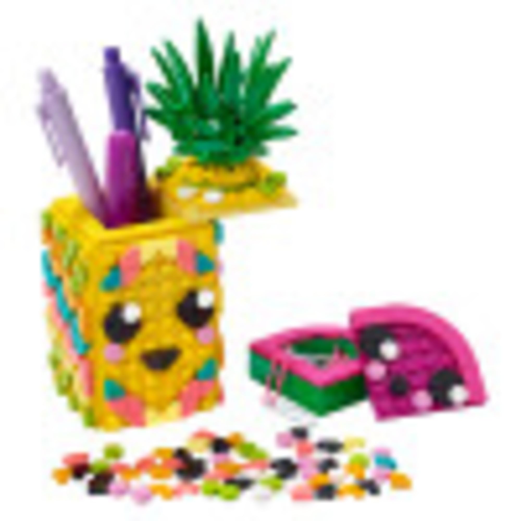 LEGO DOTS Pineapple Pencil Holder 41906 - 351 Piece DIY Craft Kit for Kids, Creative Arts & Crafts Project, Fun Holiday & Birthday Gift Idea - Perfect for Desk Organizer & Kids Room Decor