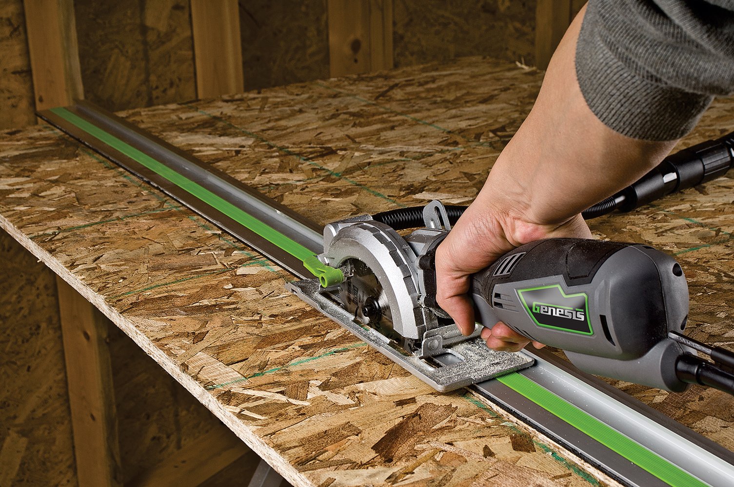 Genesis GAPCS203 3-Piece Plunge Saw Track Rip Guide Assembly Kit - Compatible with Genesis GCS545C 5.8 Amp 4.5
