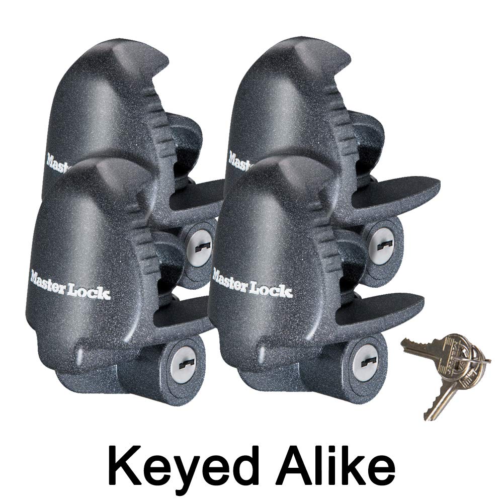 Master Lock 379ATPY Universal Trailer Hitch Lock (4 Pack) - Heavy Duty Anti-Theft Security for Trucks, SUVs & RVs - Perfect for Camping, Towing & Outdoor Adventures