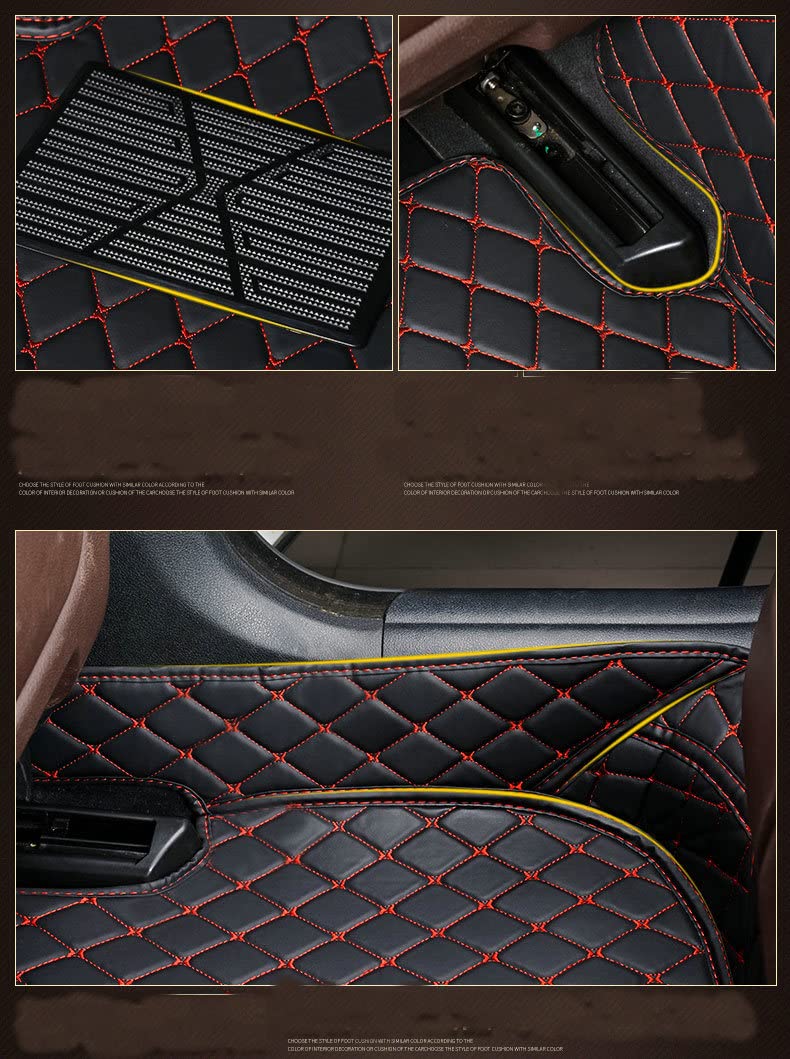 Custom ARAAO Car Floor Mats for Men & Women - Anti-Slip Luxury Floor Liners for Sedan, SUV & Sports Cars (Red) - Perfect for Everyday Driving, Road Trips & Car Protection