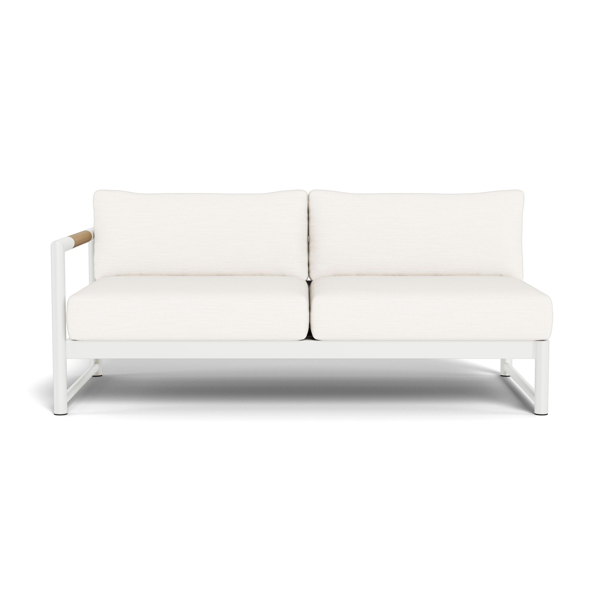 Breeze XL Aluminum 2-Seater Outdoor Patio Chair with Left Armrest - Perfect for Poolside, Garden, and Backyard Relaxation