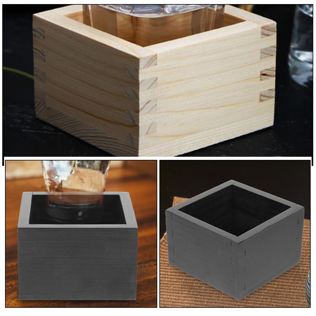 Premium Japanese Sake Cups Set with Square Wooden Storage Box - Traditional Handcrafted Sake Drinking Cups for Authentic Japanese Dining Experience - Perfect for Home Bars, Sushi Nights & Cultural Gift Giving