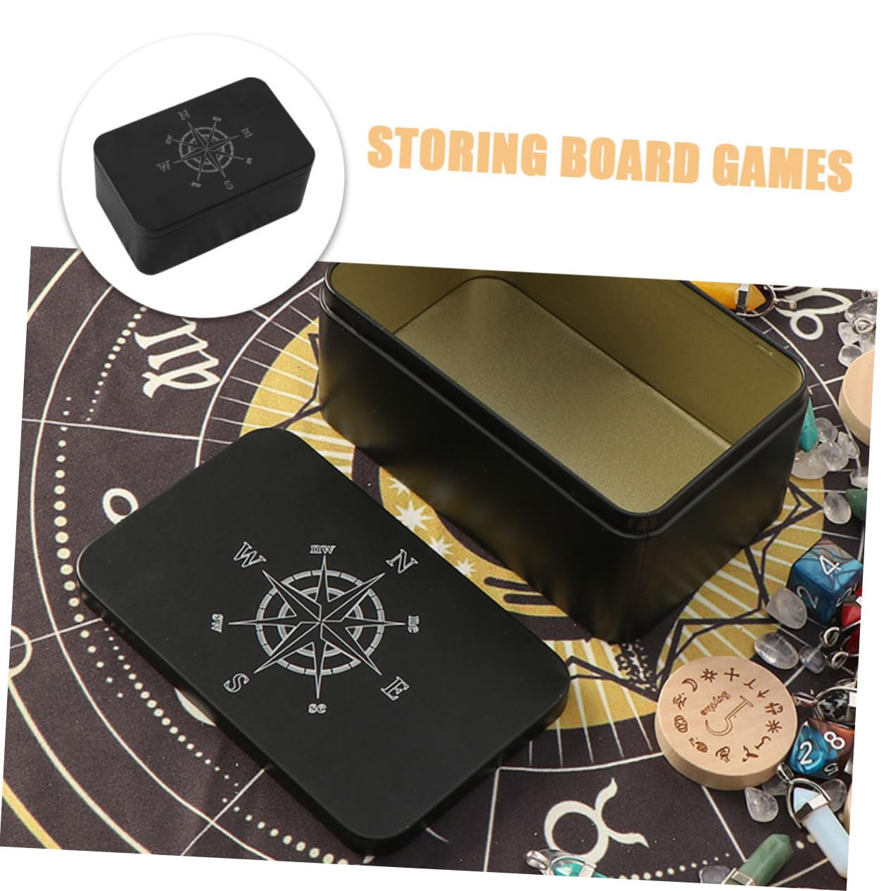 Parliky Tarot Card Case - Lockable Iron Card Holder with Large Capacity & Compact Size | Perfect for Organizing Tarot Cards, Jewelry, Necklaces & Travel Accessories | Ideal for Tarot Readers, Jewelry Storage & Travel Organization