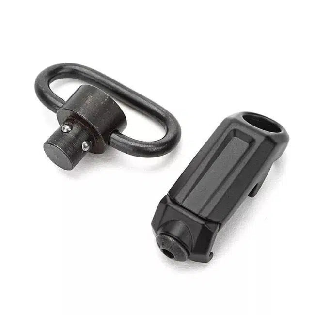 Low Profile Picatinny Rail Mount QD Sling Attachment - Quick Detach Sling Swivel for AR15, Rifle, Shotgun - Tactical Shooting & Hunting Accessory