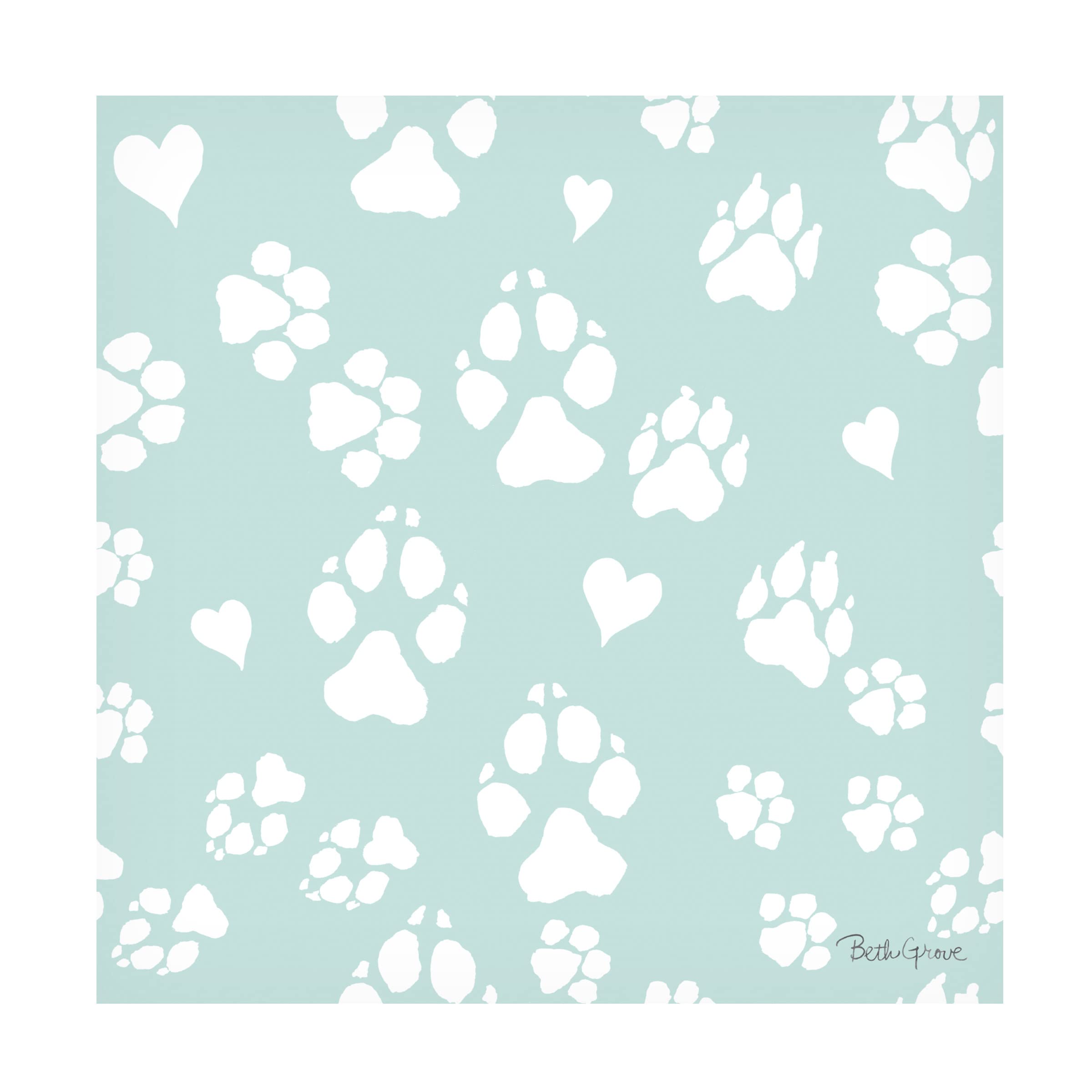 Trademark Fine Art 'Paws of Love Pattern IIID' Canvas Wall Art by Beth Grove - Dog Lover Gift, Pet Themed Home Decor for Living Room & Bedroom