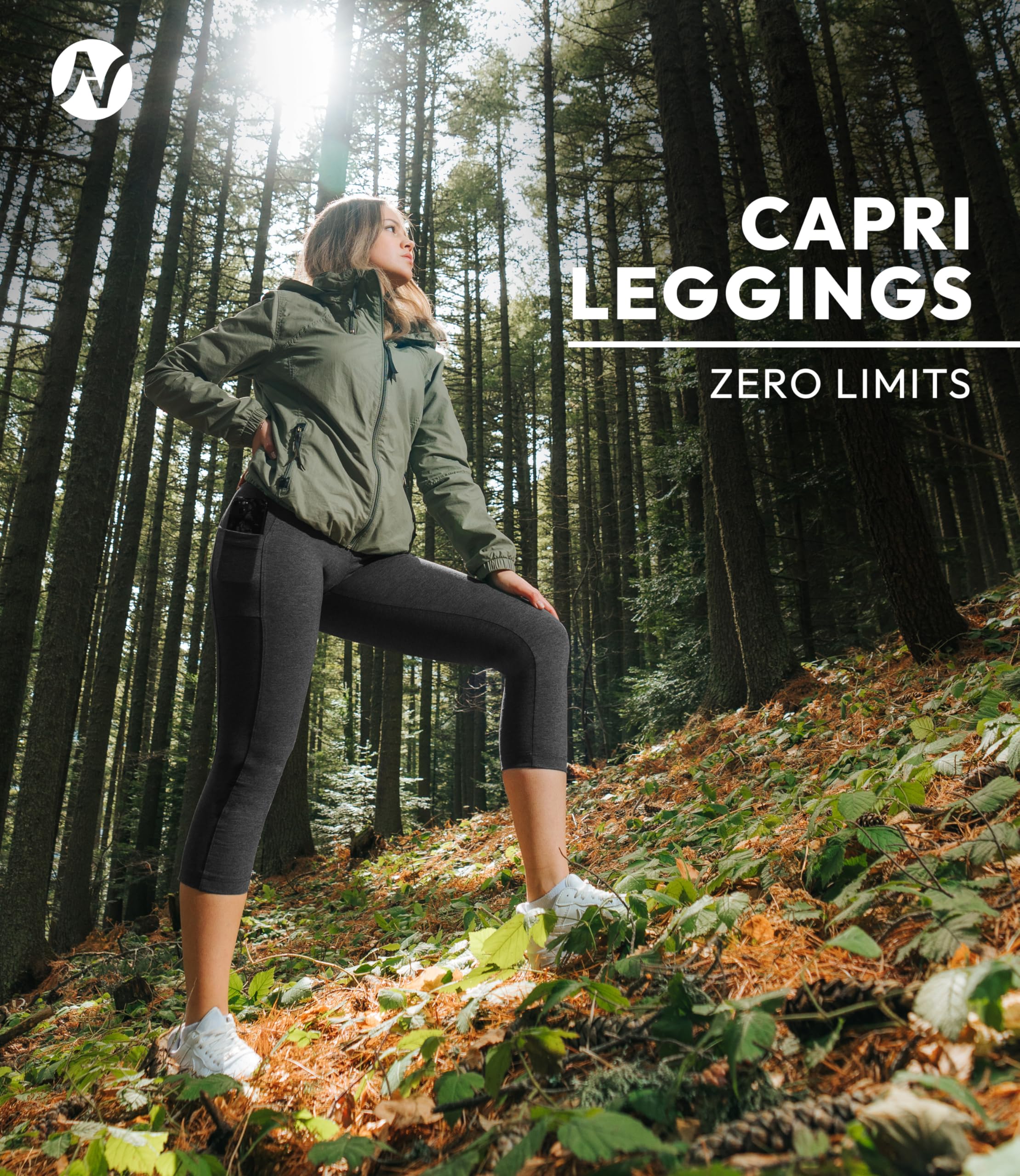 Breathable High Waisted Capri Leggings for Women with Pockets - Nirlon Yoga Pants for Running, Workout & Casual Wear