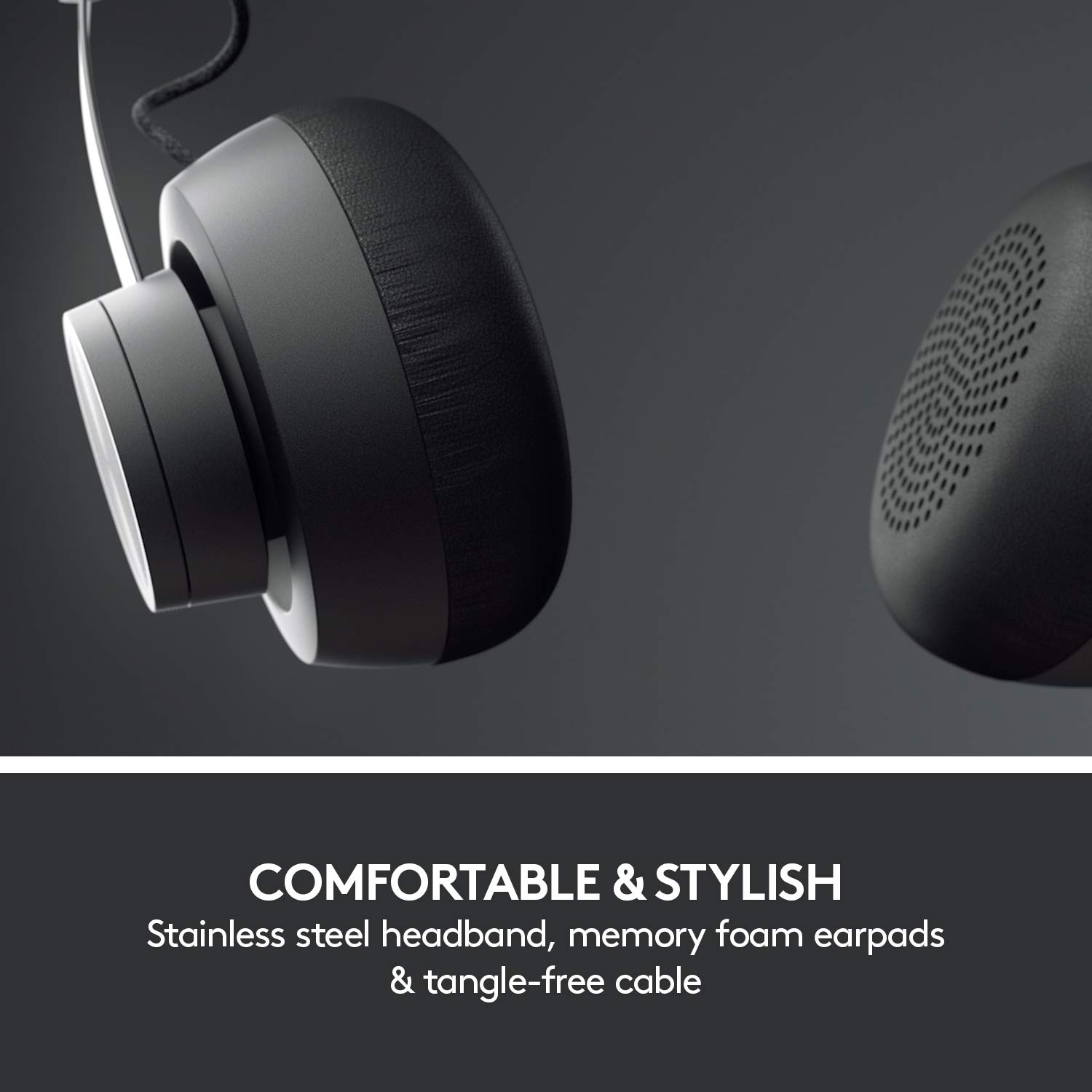 Logitech Zone Wired Noise Canceling Headset with USB-C & USB-A Adapter - Graphite Black | Professional Office Headphones for Video Calls, Remote Work & Gaming