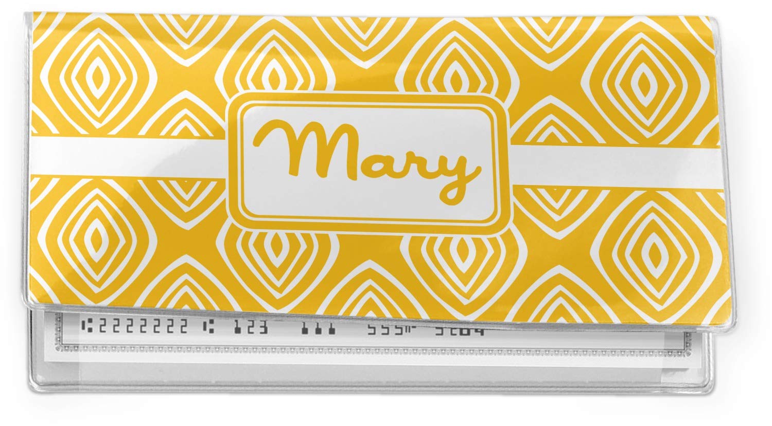 Personalized Tribal Diamond Vinyl Checkbook Cover - Custom Monogram Checkbook Holder for Women & Men - Perfect for Banking, Bill Payments & Gift Giving