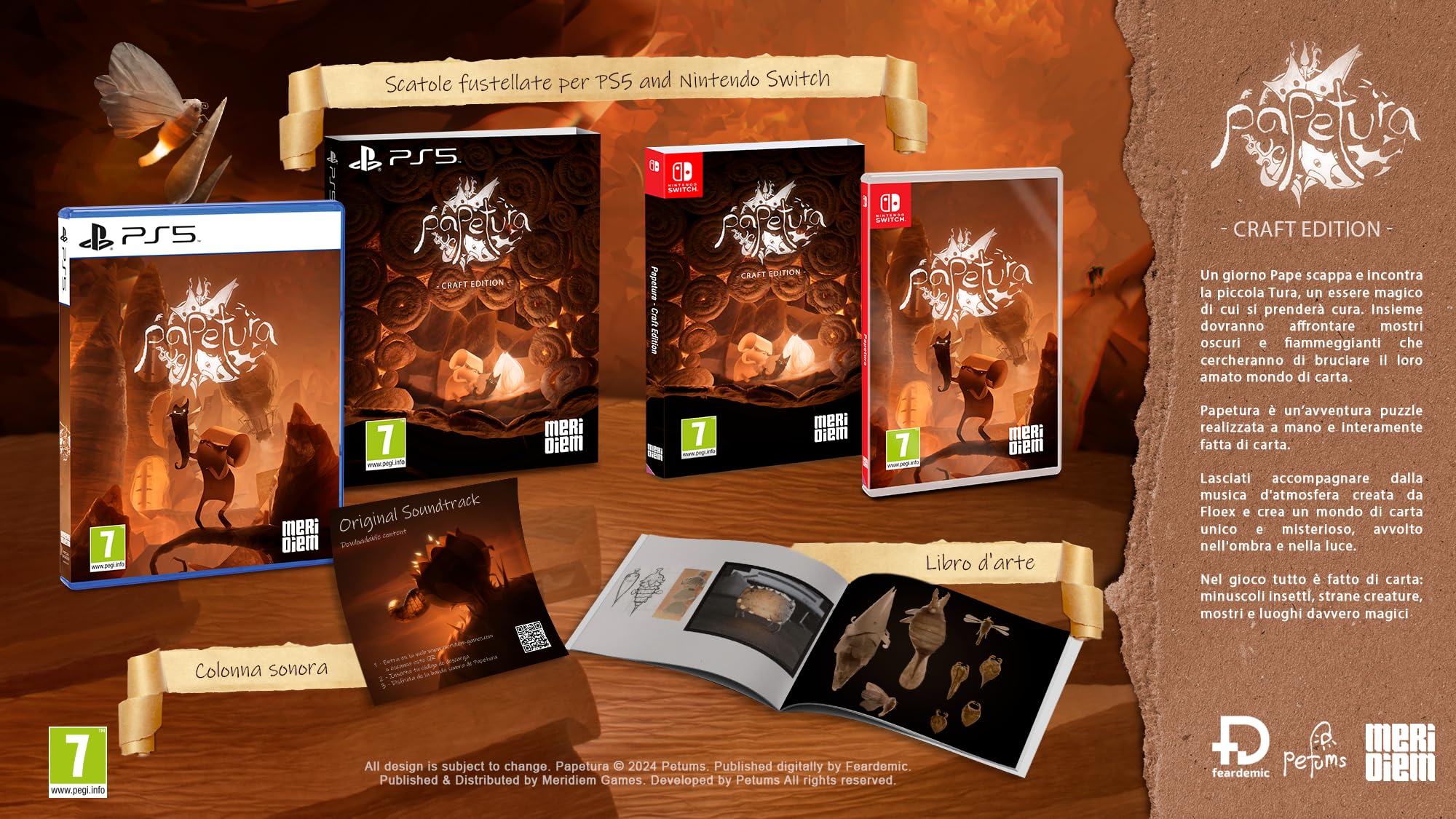 Papetura Craft Edition - PS5 Game | Handmade Paper Art Adventure | Perfect for Puzzle & Story Lovers | Great for Relaxing Evenings & Creative Gamers