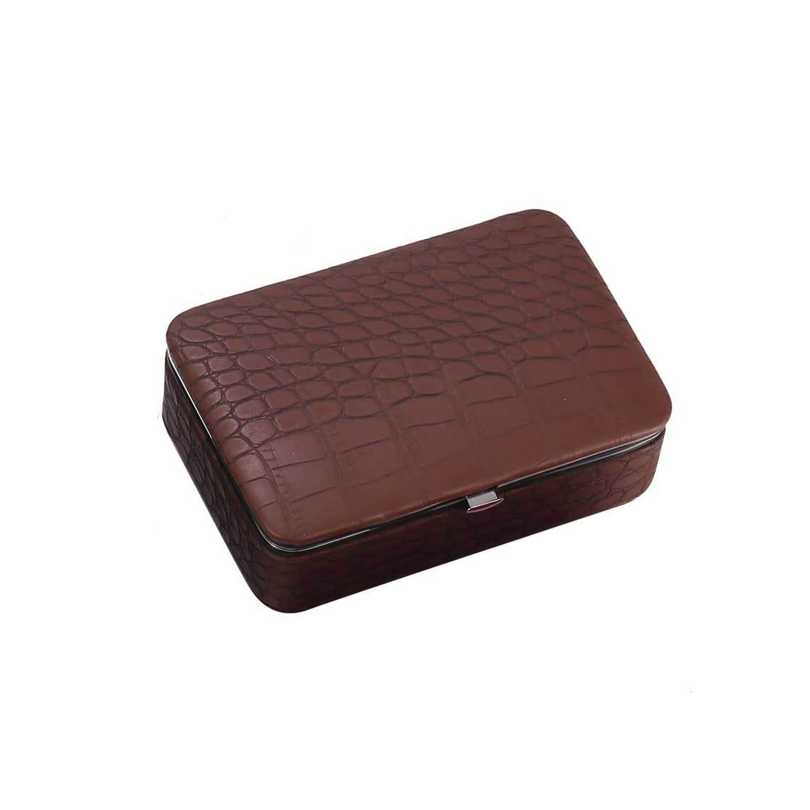 Premium PU Leather Jewelry Organizer Box for Women - Travel Jewelry Case with Ring/Necklace/Bracelet Storage - Portable Cosmetic Storage Box (Coffee) - Perfect for Travel, Home Organization & Gift Giving