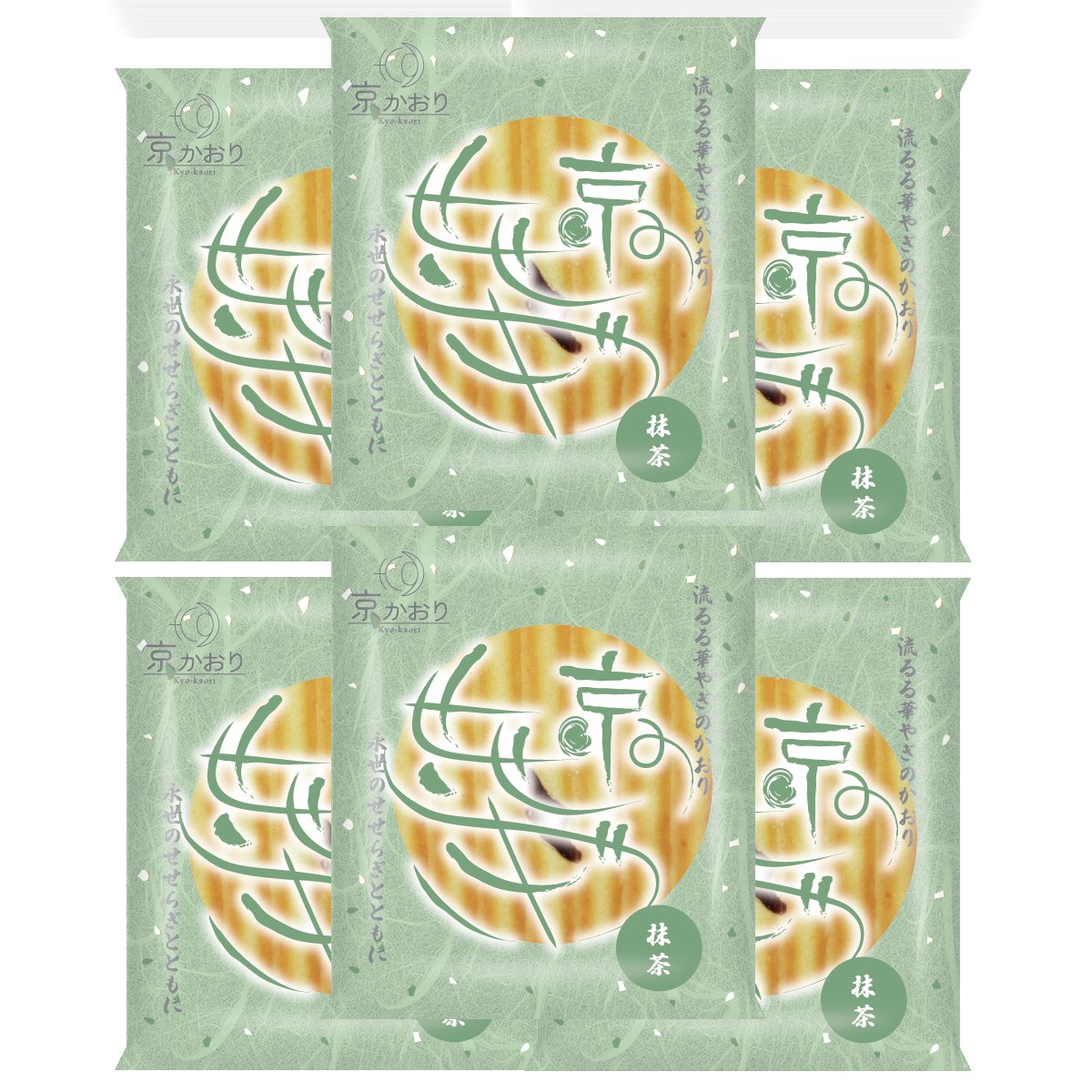 Premium Kyo Kaori Matcha Cream Zig Zag Sandwich Cookies - Pack of 6 | Authentic Japanese Green Tea Flavor | Perfect for Tea Time, Gifts & Snacking