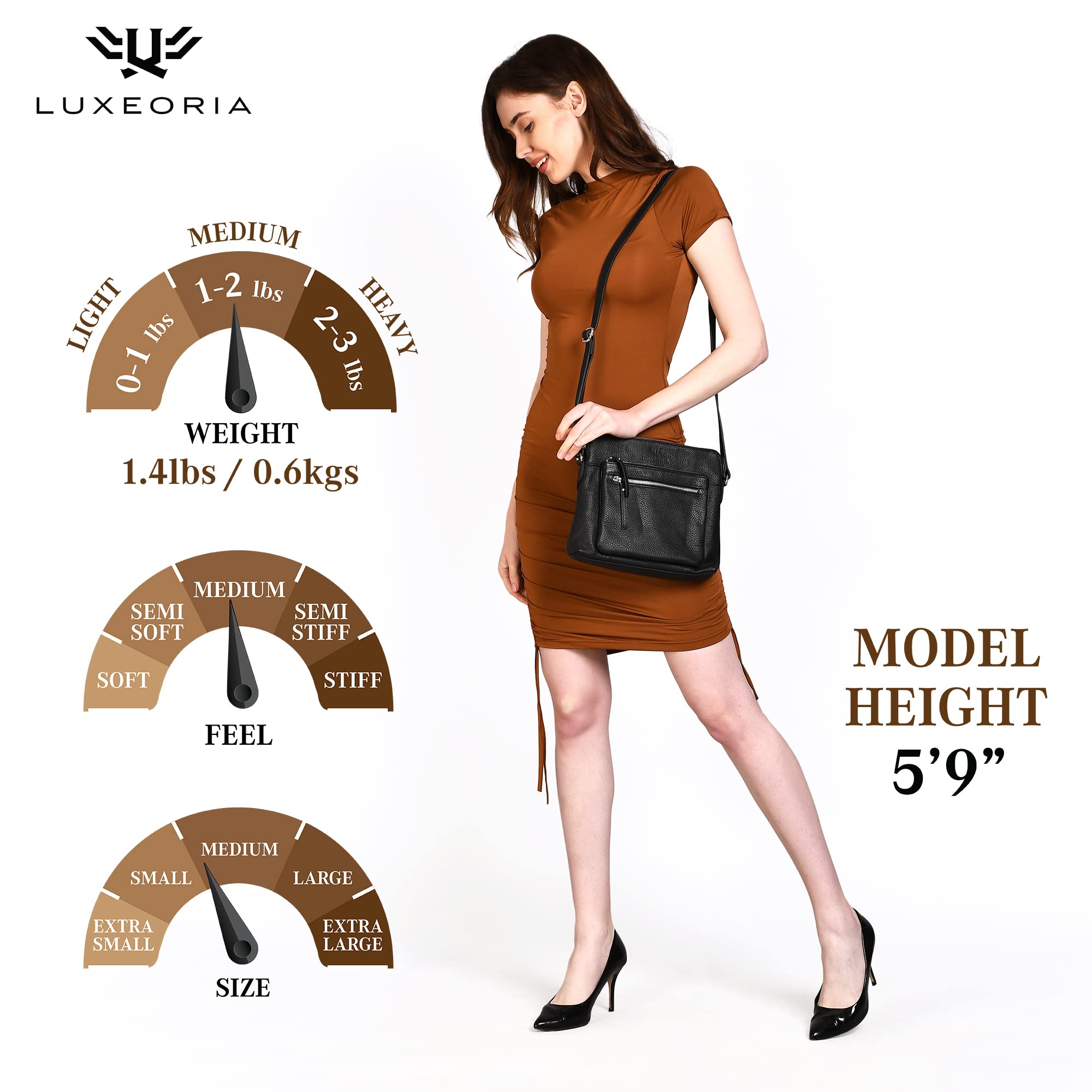 Genuine Leather Crossbody Bags for Women - Premium Handmade Leather Shoulder Purse with Adjustable Strap | Perfect for Work, Travel & Everyday Use