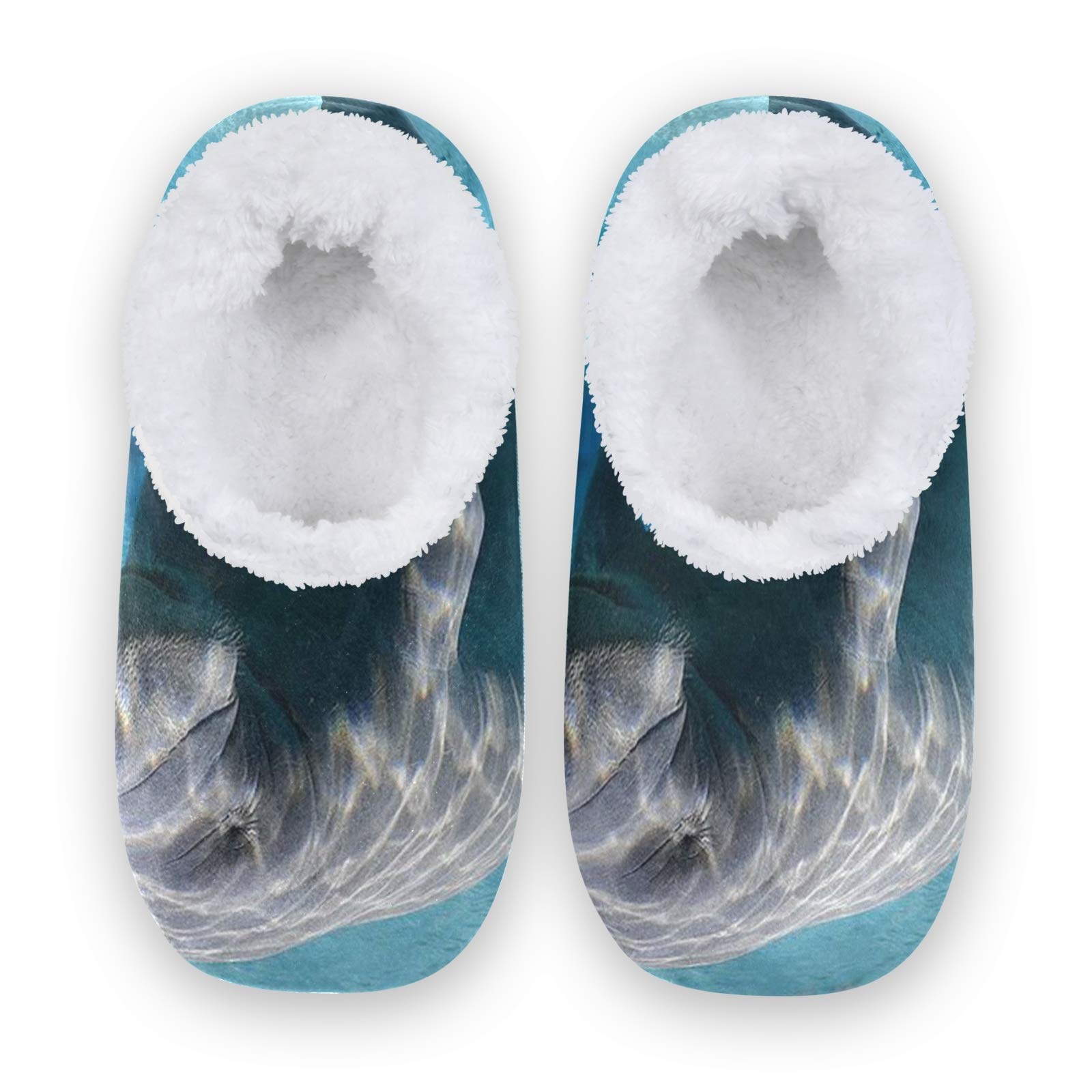 Women's Manatee Slippers - Soft Indoor House Shoes for Cozy Home & Bedroom Comfort