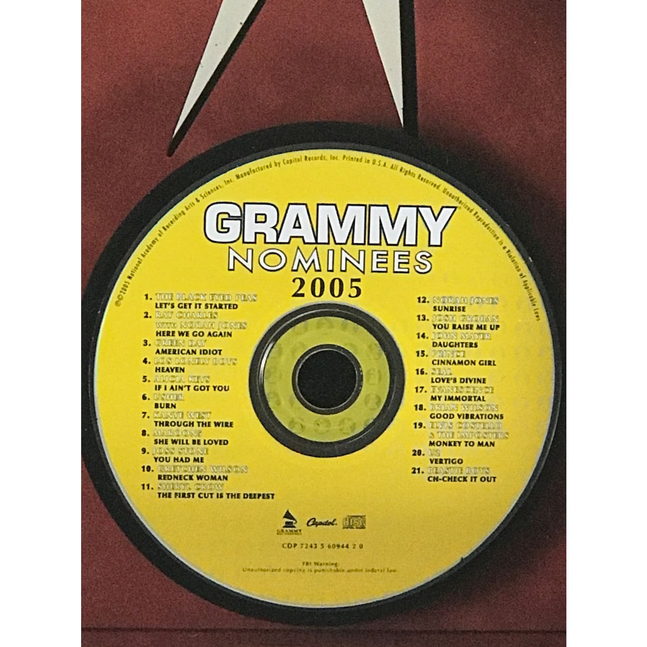 Grammy 2005 Nominees RIAA Gold Album Award Presented to Prince - Rare Collectible Music Memorabilia for Display & Investment