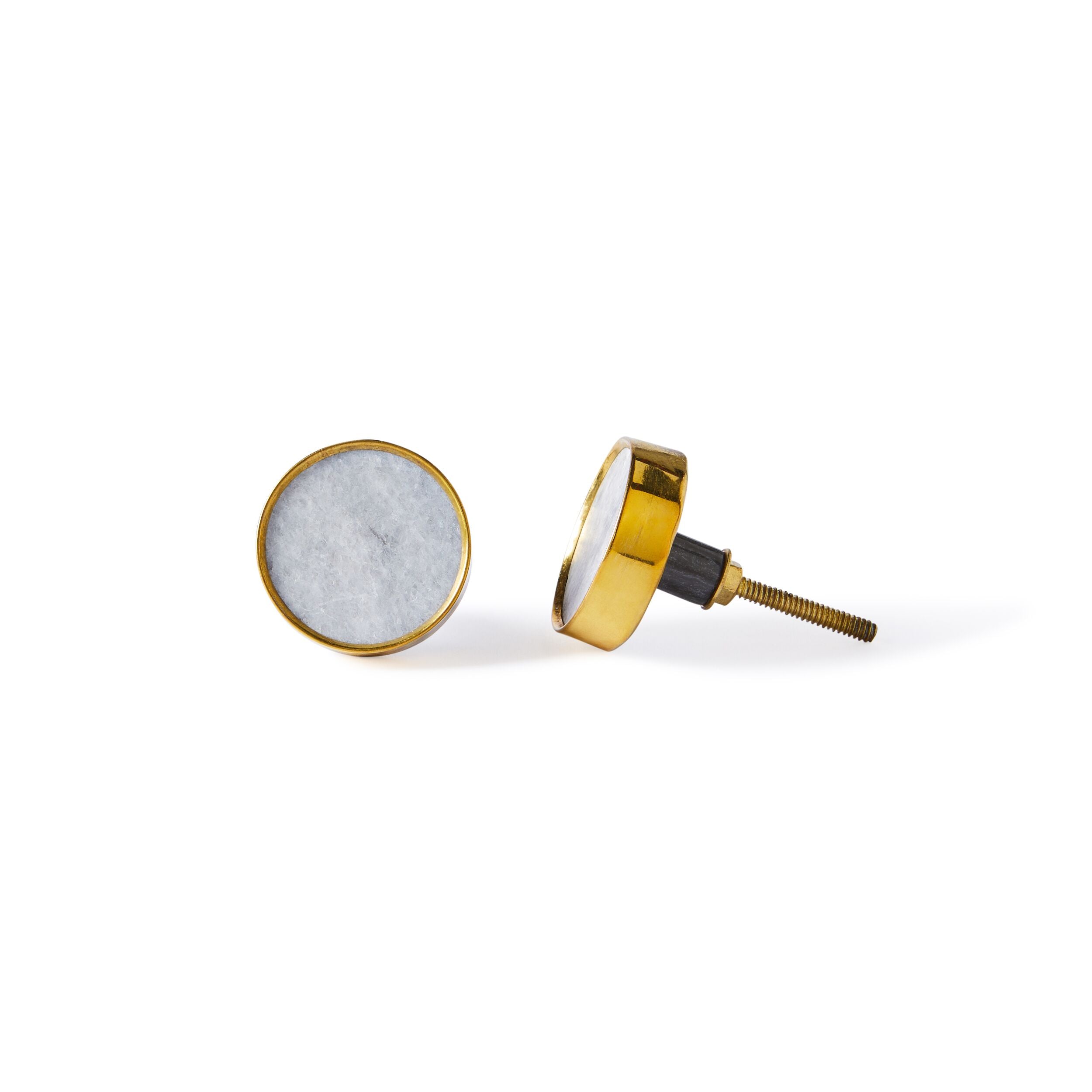 Ara Gold Round Frame Knob 4cm - Vintage Cabinet Hardware for Kitchen & Bathroom - Perfect for Drawers, Cabinets, and Furniture Upgrades