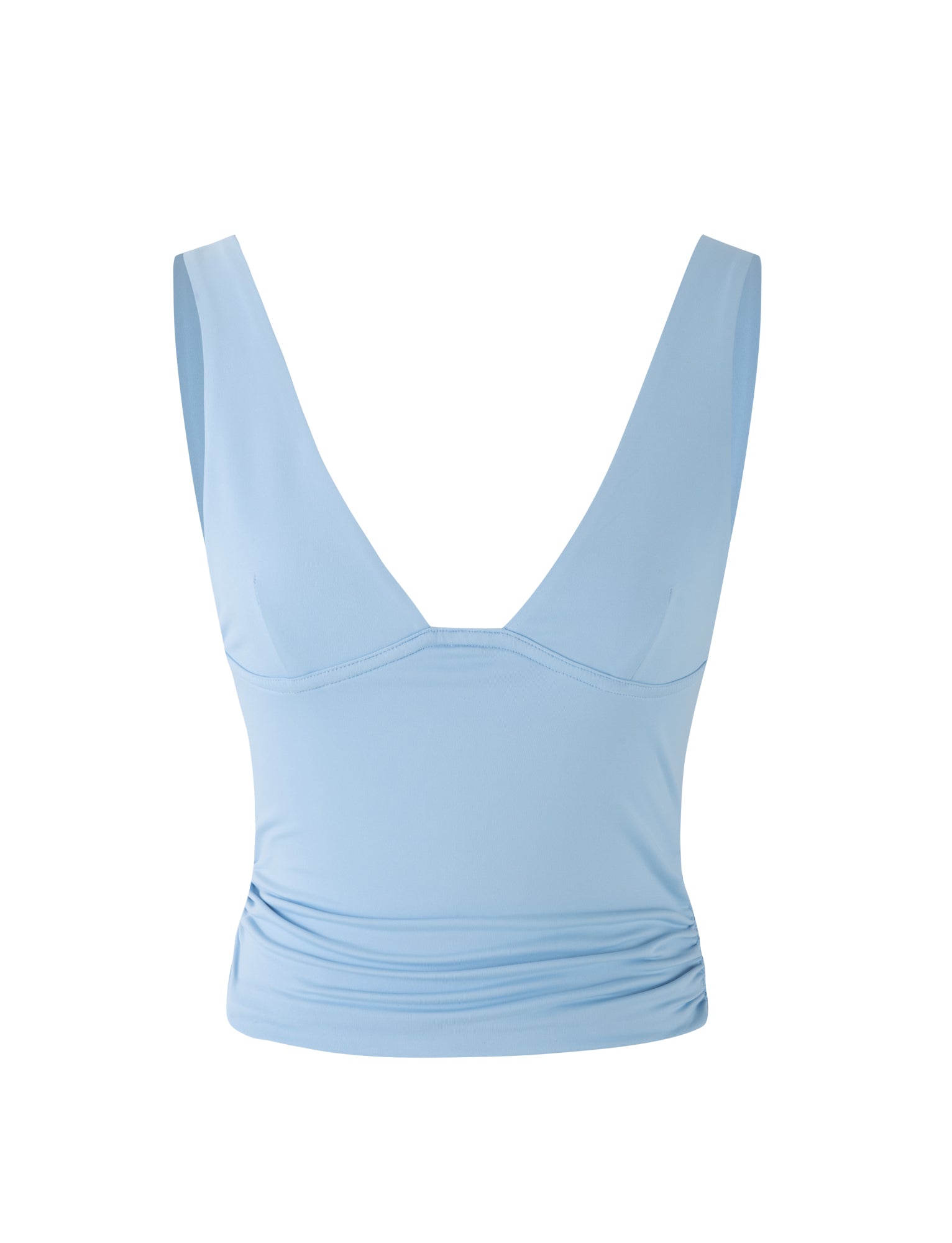 LUNARIA TOP BLUE: Baby Blue Women's Fashion Blouse - Perfect for Casual Wear, Office Outfits & Date Nights