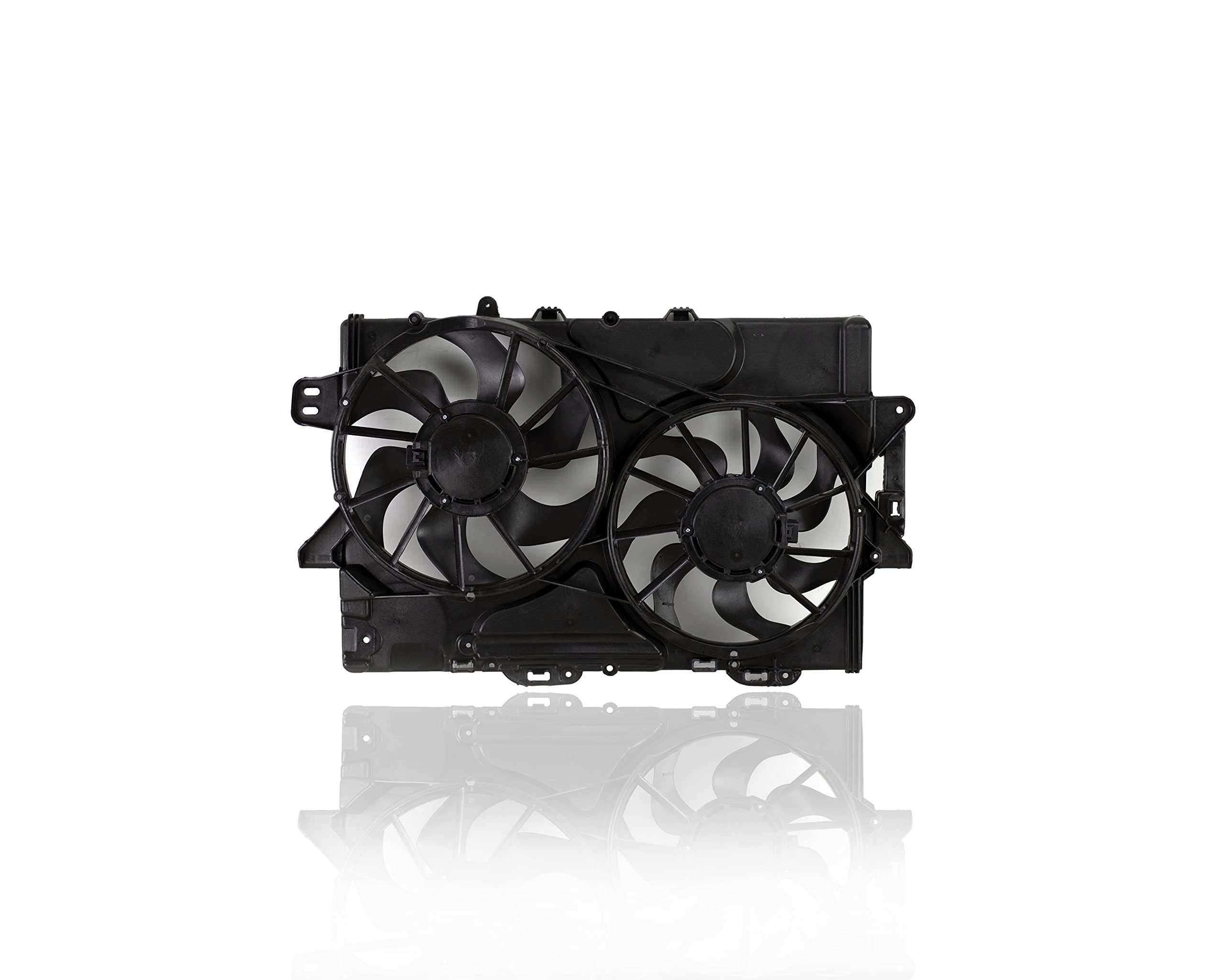 Dual Radiator and Condenser Fan Assembly Replacement for 2013-2017 Chevrolet Equinox 3.6L & GMC Terrain 3.0L/3.6L - Compatible with OEM Part #25952783 - Pacific Best Inc. - Perfect for Engine Cooling System Maintenance and Repair