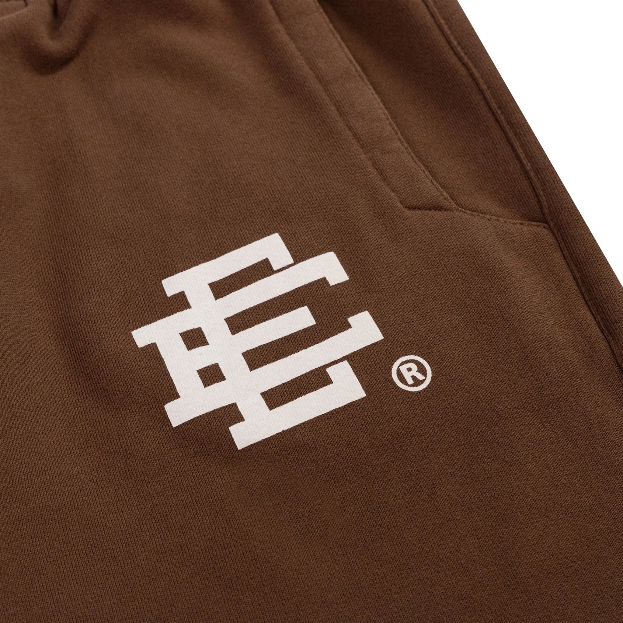 Eric Emanuel EE Basic Brown White Sweatpants for Men - Comfortable Casual Joggers with Elastic Waistband - Perfect for Lounge, Gym, and Streetwear Fashion