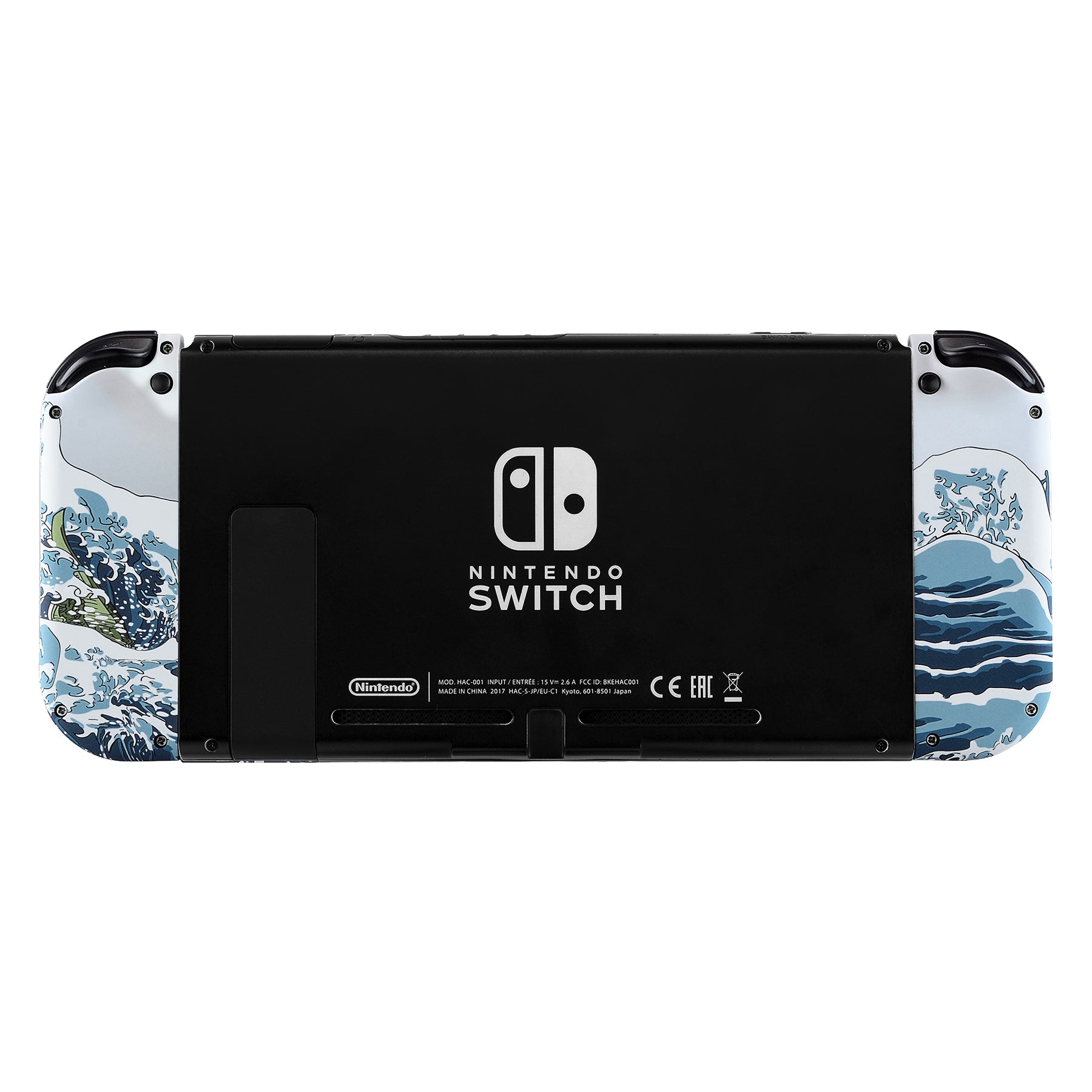 eXtremeRate The Great Wave Soft Touch Joycon Controller Shell - DIY Replacement Housing with Full Button Set for Nintendo Switch & OLED JoyCon (D-Pad Version) | Gaming Accessories for Enhanced Comfort and Style | Perfect for Travel, Gaming Sessions, and Customization Projects