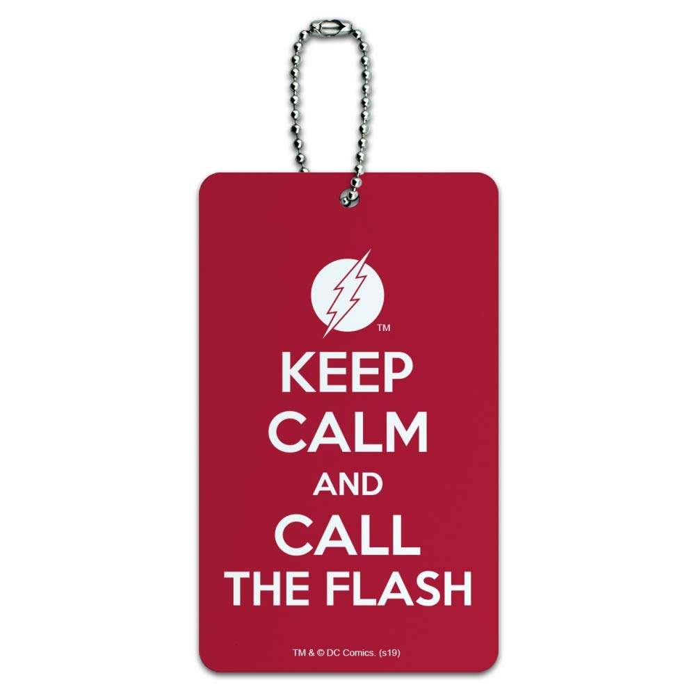 Keep Calm and Call The Flash - Durable Luggage ID Tag for Suitcases & Carry-On Bags | Travel Accessories for Vacation, Business Trips & Airport Security