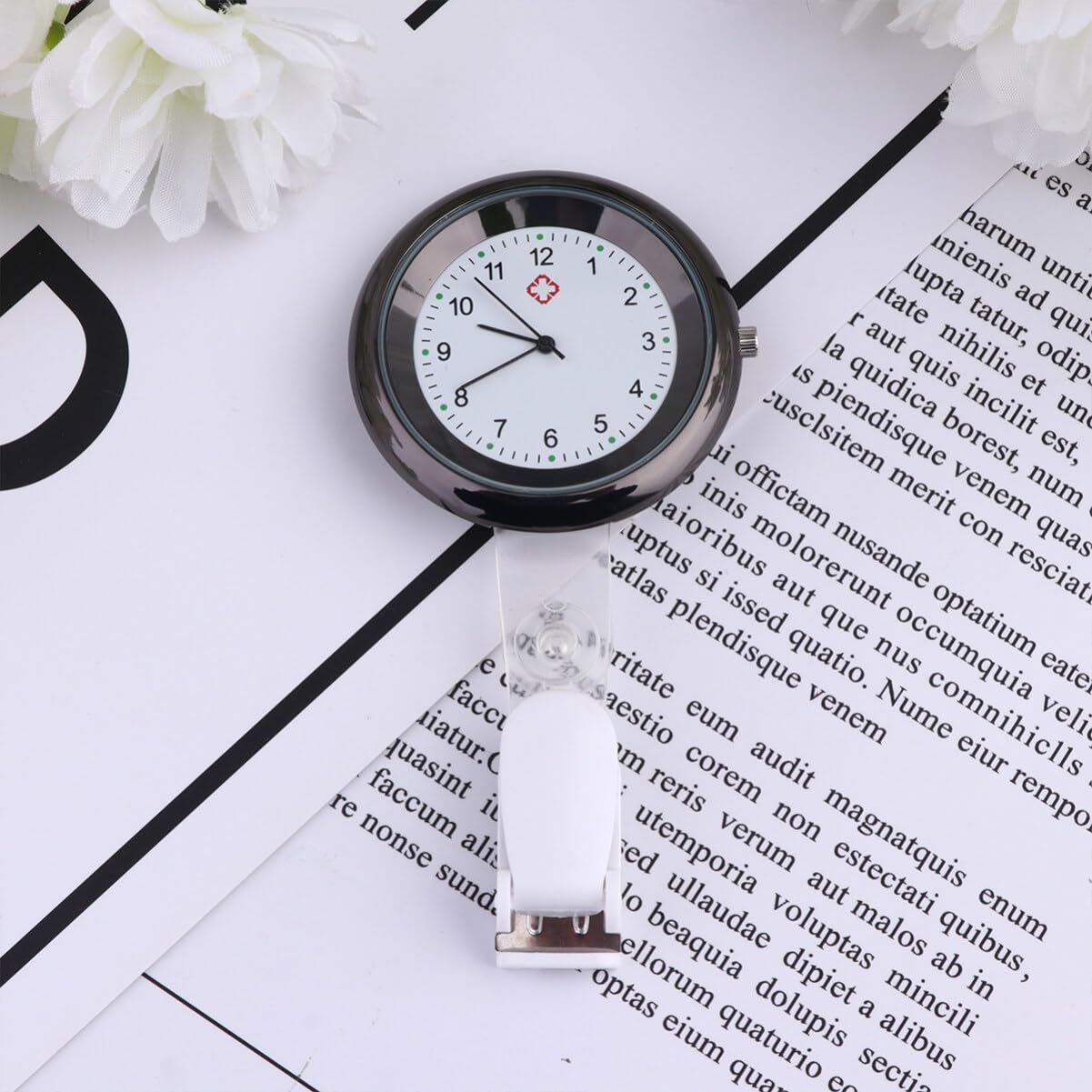 Hemobllo Nurse Watch - Clip On Fob Watch with Quartz Movement for Women Nurses & Doctors | Perfect for Medical Professionals, Healthcare Workers & Students in Hospitals & Clinics