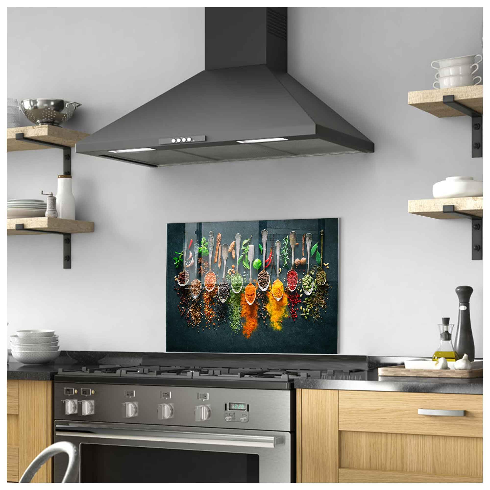 Tempered Glass Kitchen Backsplash - 20x30