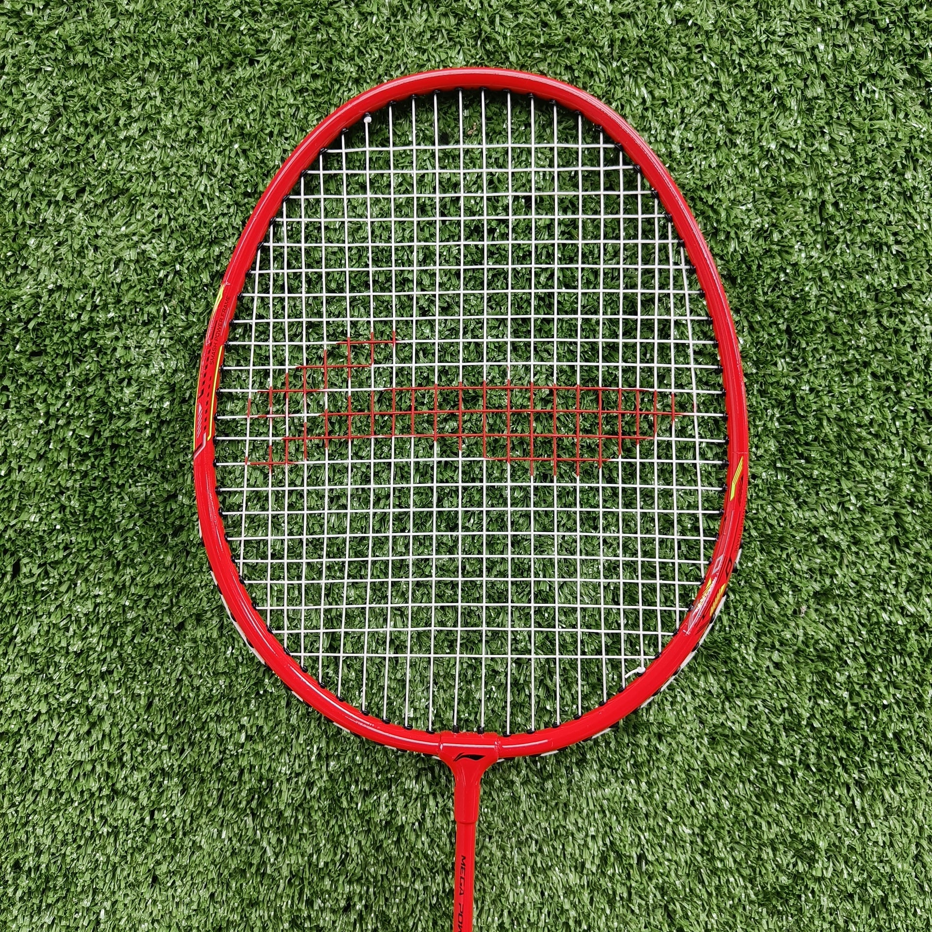 Li Ning Mega Power 8 Prestrung Badminton Racket - Professional Carbon Fiber Shuttlecock Racket for Smash Power & Control - Perfect for Training & Competitive Matches