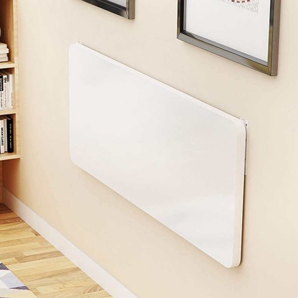 Space Saving Wall-Mounted Drop-Leaf Folding Desk - Floating Laptop Workstation for Home Office, Study, Bedroom & Small Spaces | Foldable Hanging Table for Compact Living, Dorm Rooms & Tiny Apartments