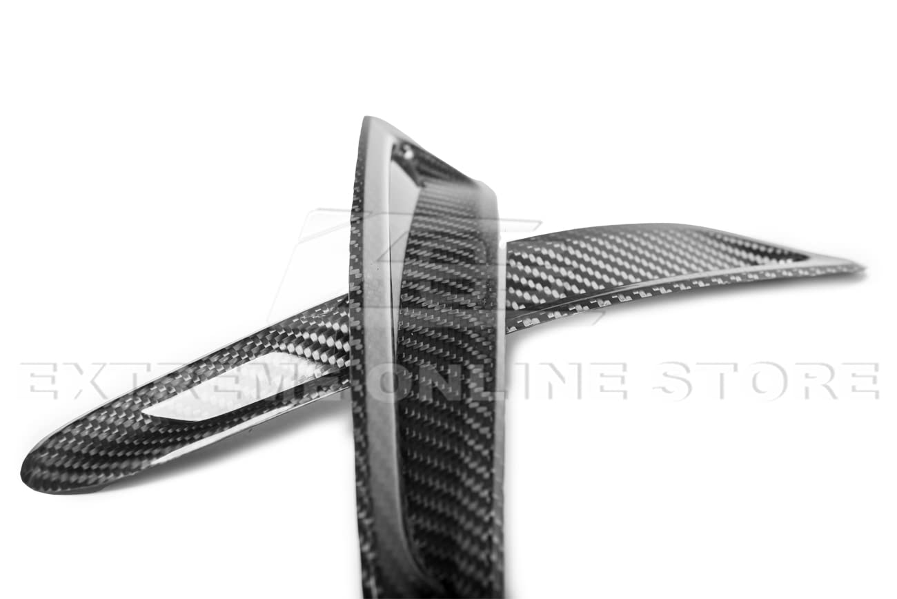 JDM Style Carbon Fiber Hood Duct Louver Cover Pair for 2020-2023 Toyota A90 A91 Supra - Factory Replacement & Performance Upgrade - Perfect for Street Racing & Car Shows