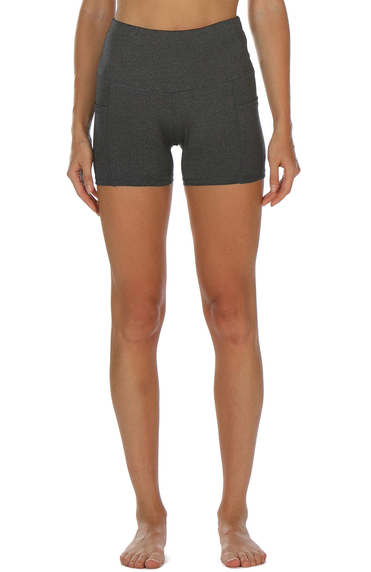icyzone High Waisted Workout Biker Shorts for Women - Yoga, Gym & Running Compression Spandex Shorts - Perfect for Fitness, Cycling & Lounge Wear