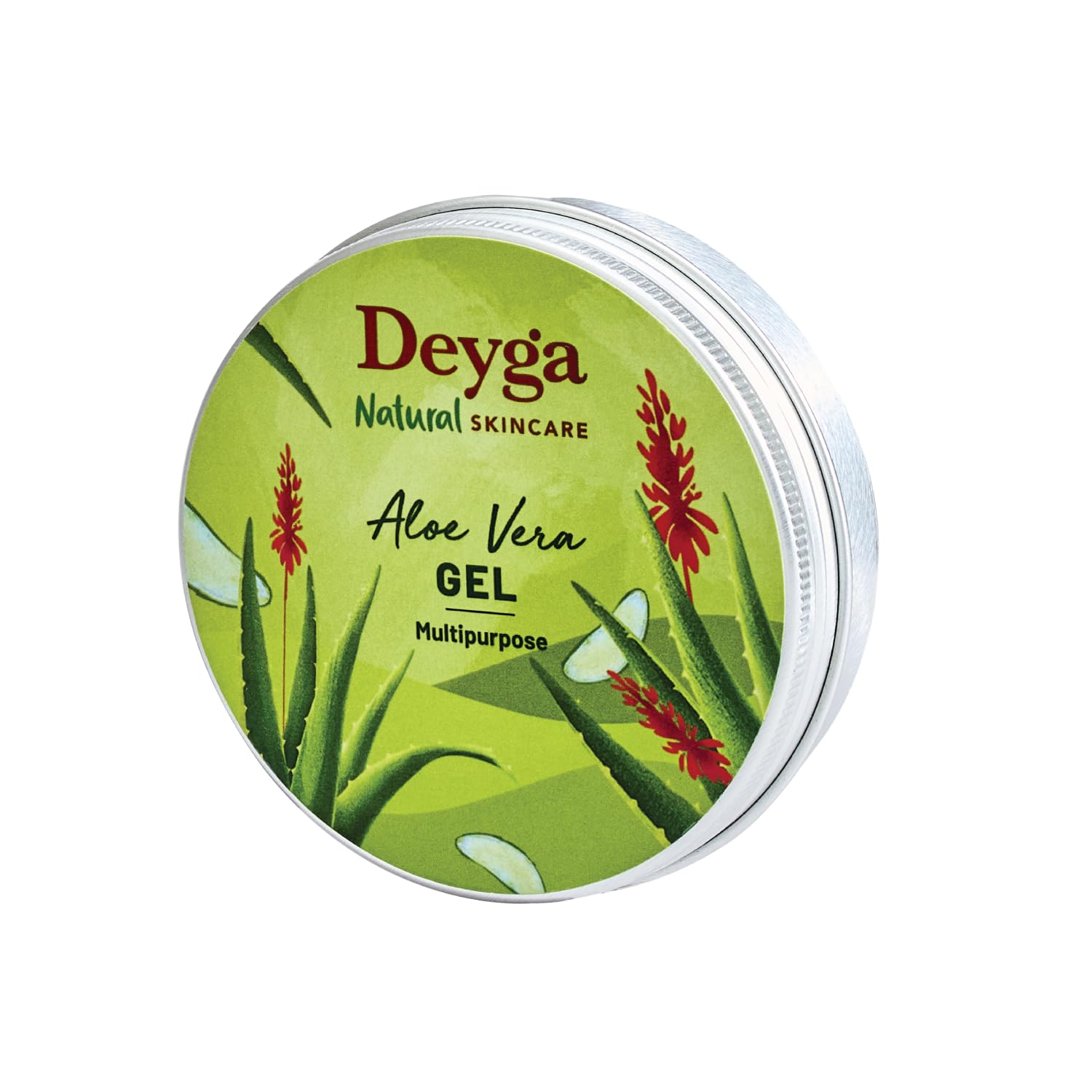 Deyga Pure Aloe Vera Gel for Skin, Face & Hair Care - 100% Natural Multipurpose Gel for Hydration, Sunburn Relief & Hair Growth - Suitable for All Skin Types - Men & Women (100g) - Perfect for Daily Skincare, After Sun Care & Hair Treatment