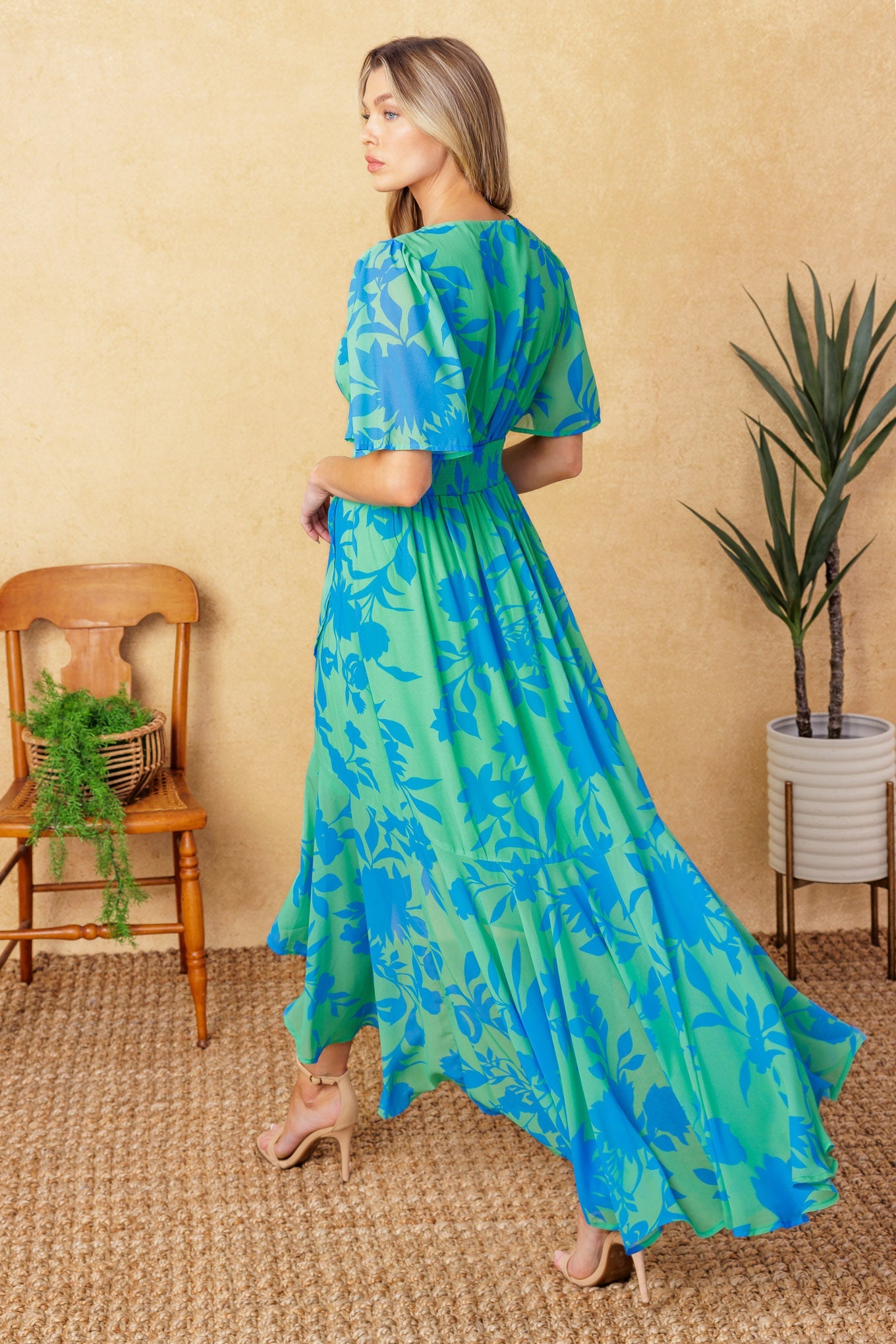Forever Daydreaming Woven Midi Dress - Flowy Boho Summer Dress for Women, Beach Wedding Guest Outfit & Vacation Dress