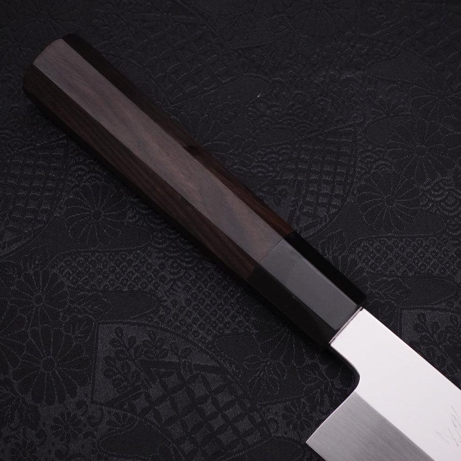 Premium Usaba Kanto Honyaki Silver Steel #3 Knife - 180mm Mirror Finish with Buffalo Ebony Handle - Japanese Chef Knife for Sushi, Vegetables & Precision Cutting