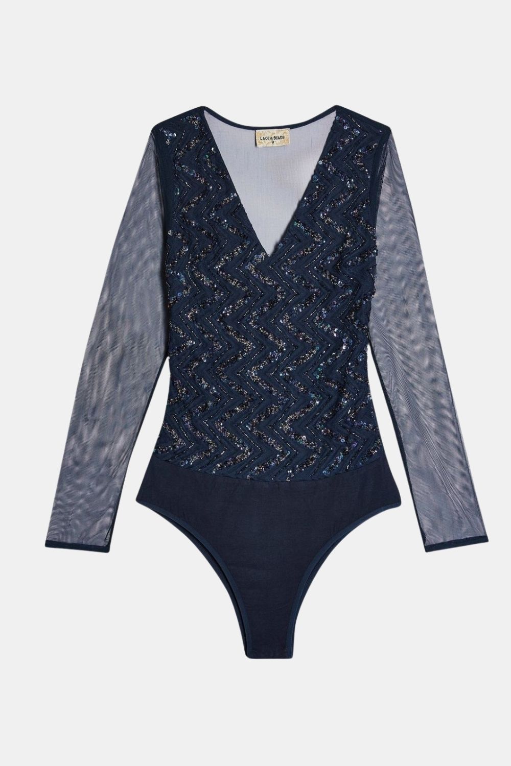 Rana Beaded Bodysuit for Women - Elegant Sequin Embellished Stretchable Jumpsuit for Party, Night Out, and Special Occasions