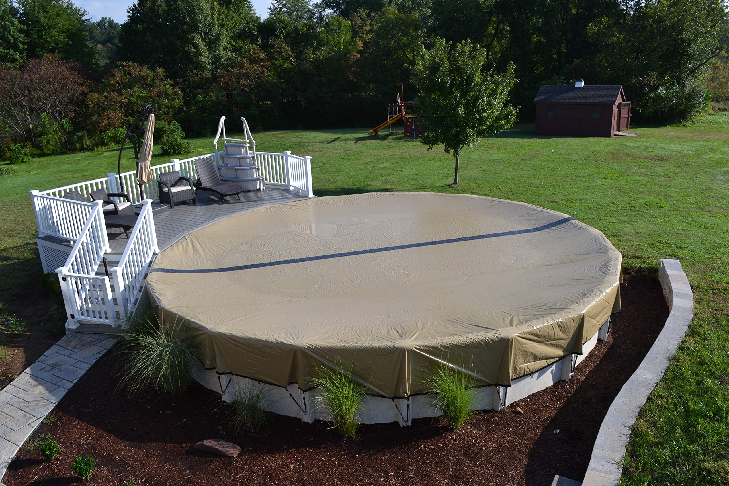 Doheny's Heavy-Duty Winter Pool Covers for Above Ground Pools | Premium Protection with Reinforced Material | Perfect for Snow, Ice & Leaf Protection During Cold Months