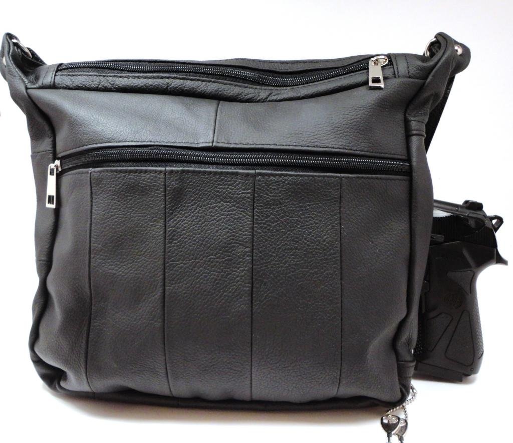 Leather Concealed Carry Crossbody Gun Purse with Holster & Lock - Secure & Stylish CCW Handbag for Women | Perfect for Everyday Carry, Travel & Outdoor Activities