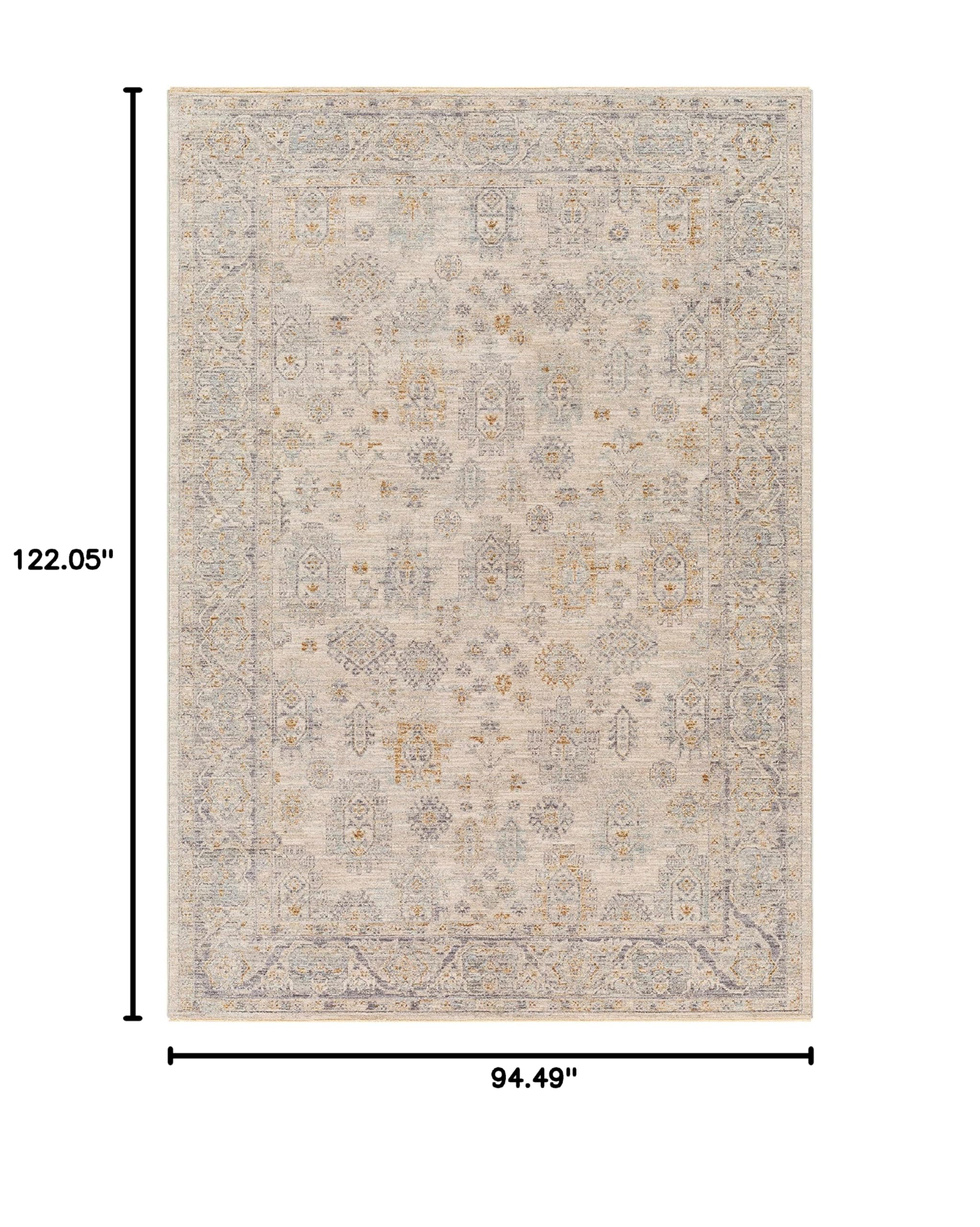 Hauteloom Fawn Living Room & Bedroom Area Rug - Soft Gray & Green Modern Rug - 7'10