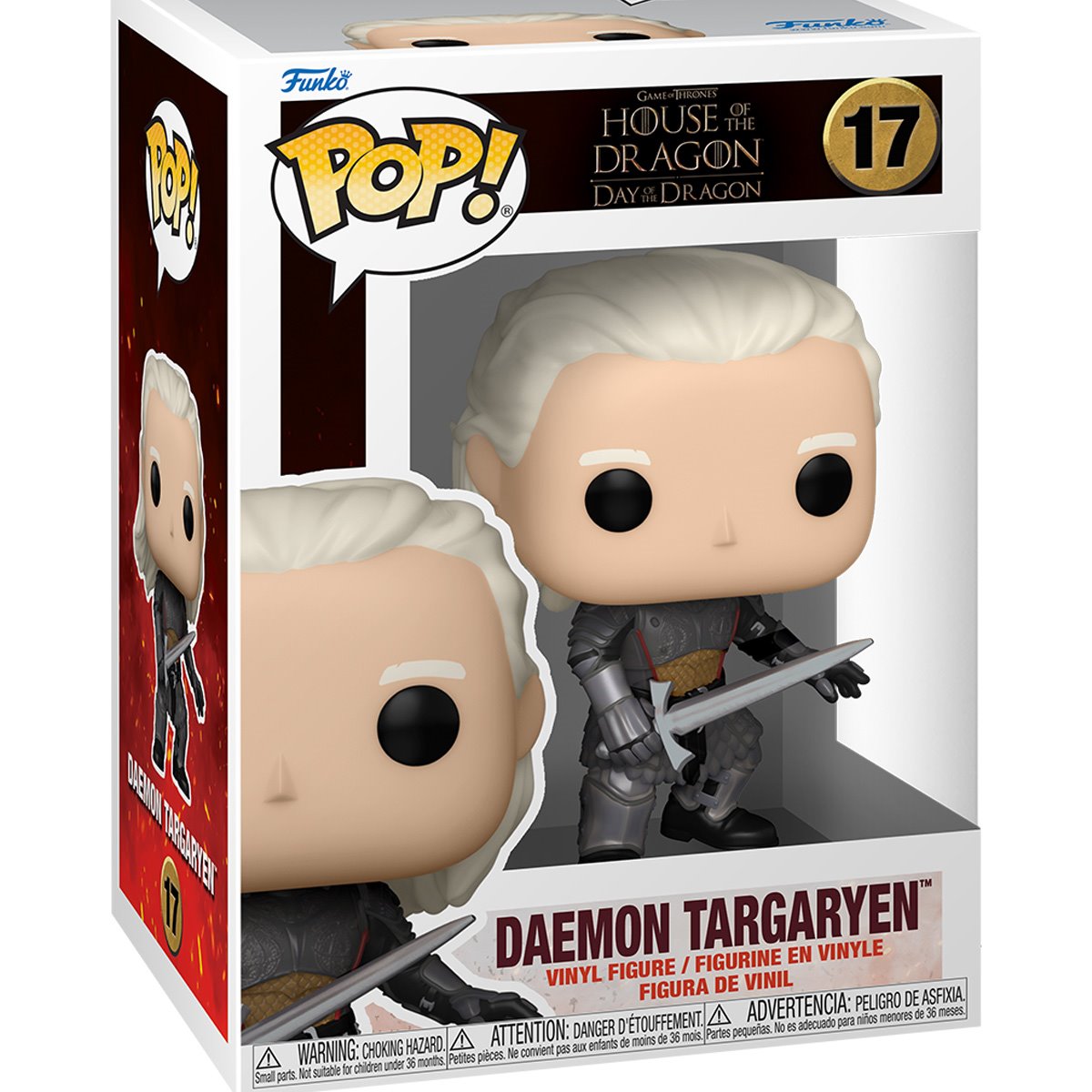 House of the Dragon Daemon Targaryen Funko Pop! Vinyl Figure #17 - Collectible Game of Thrones Prequel Character for Display & Gifting