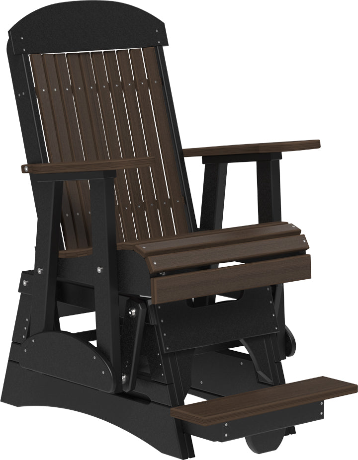 LuxCraft 2-Foot Classic Balcony Glider Chair - Outdoor Patio Swing for Relaxing, Porch Rocking, and Garden Lounging