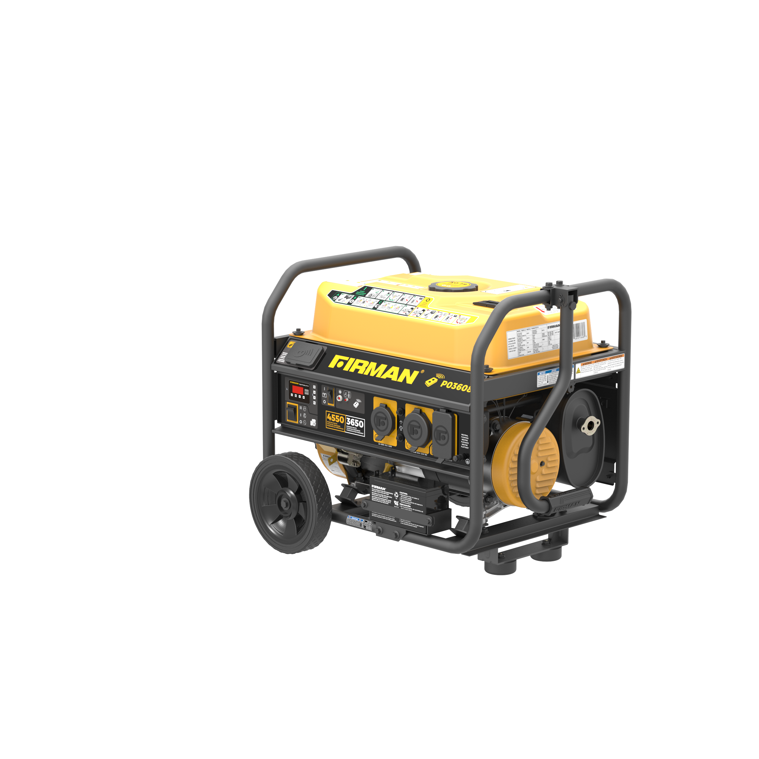 4550W Portable Gas Generator with Remote Start - 120V Power for Camping, Emergencies & Outdoor Activities