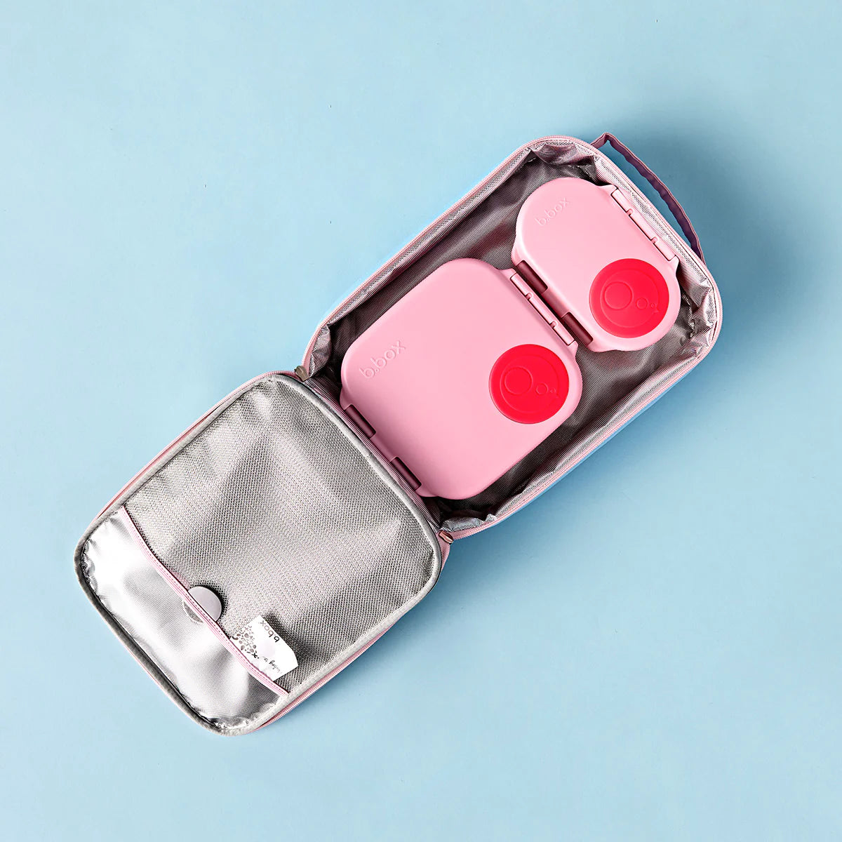 b.box MINI Lunch Box for Kids - Insulated Bento Box with Leak-Proof Lid, Flamingo Fizz Design | Perfect for School, Picnics & Travel