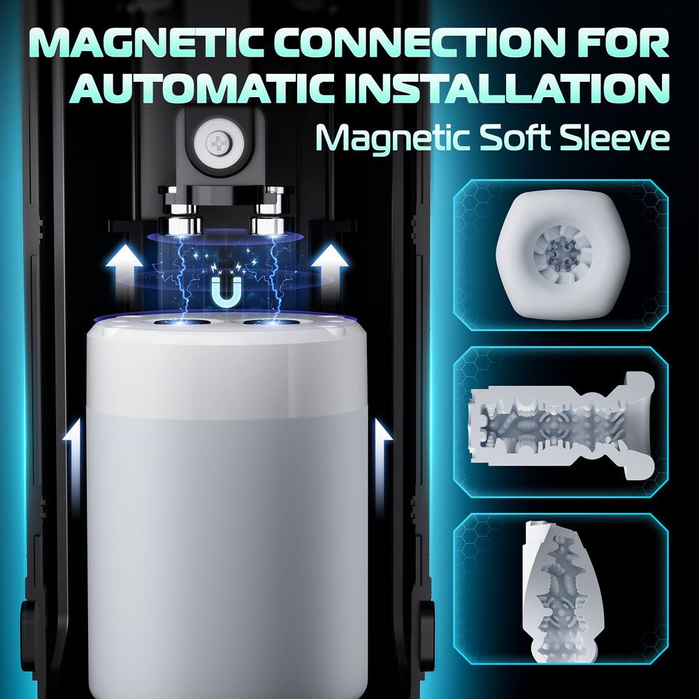 CyberSkin The Titan - Realistic Vibrating Stroking Masturbator with Warming Stand | Lifelike Male Sex Toy for Enhanced Pleasure | Perfect for Solo Play & Couples Use